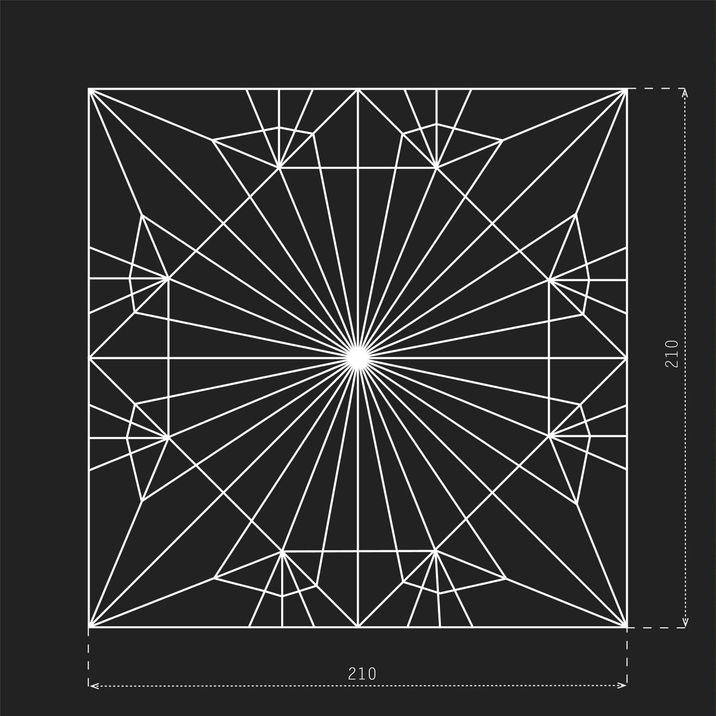 Crease pattern of a lily.