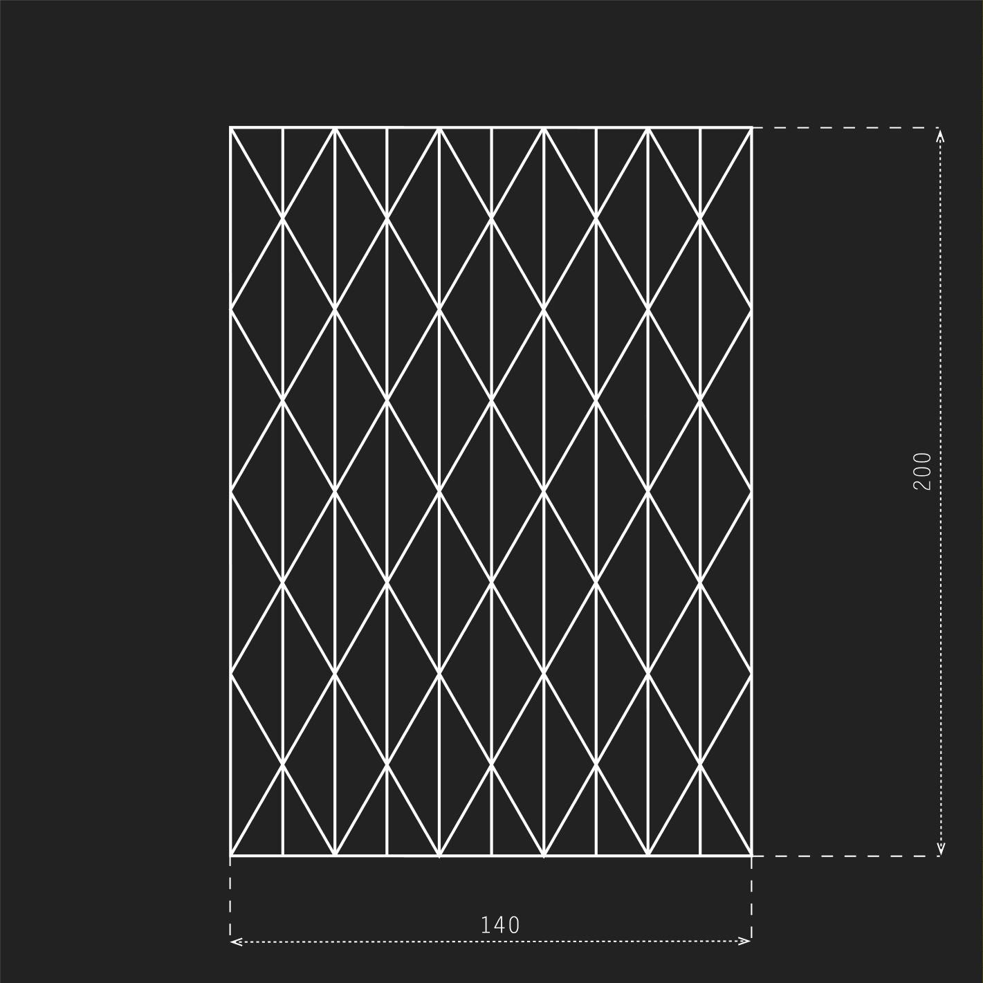 Crease pattern Miura Ori structure.