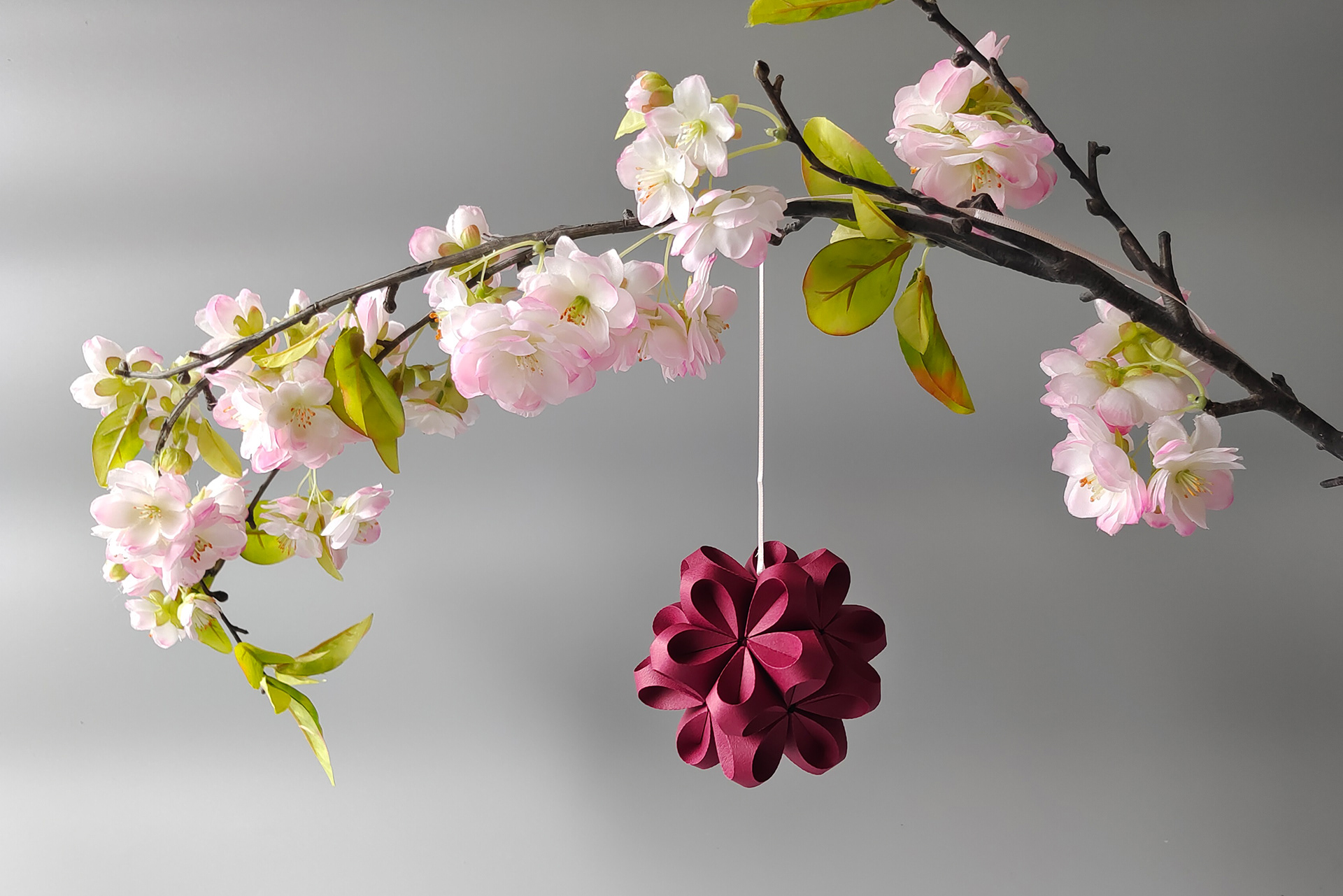 Paper Flower Pendant ideal for spring and summer decoration.