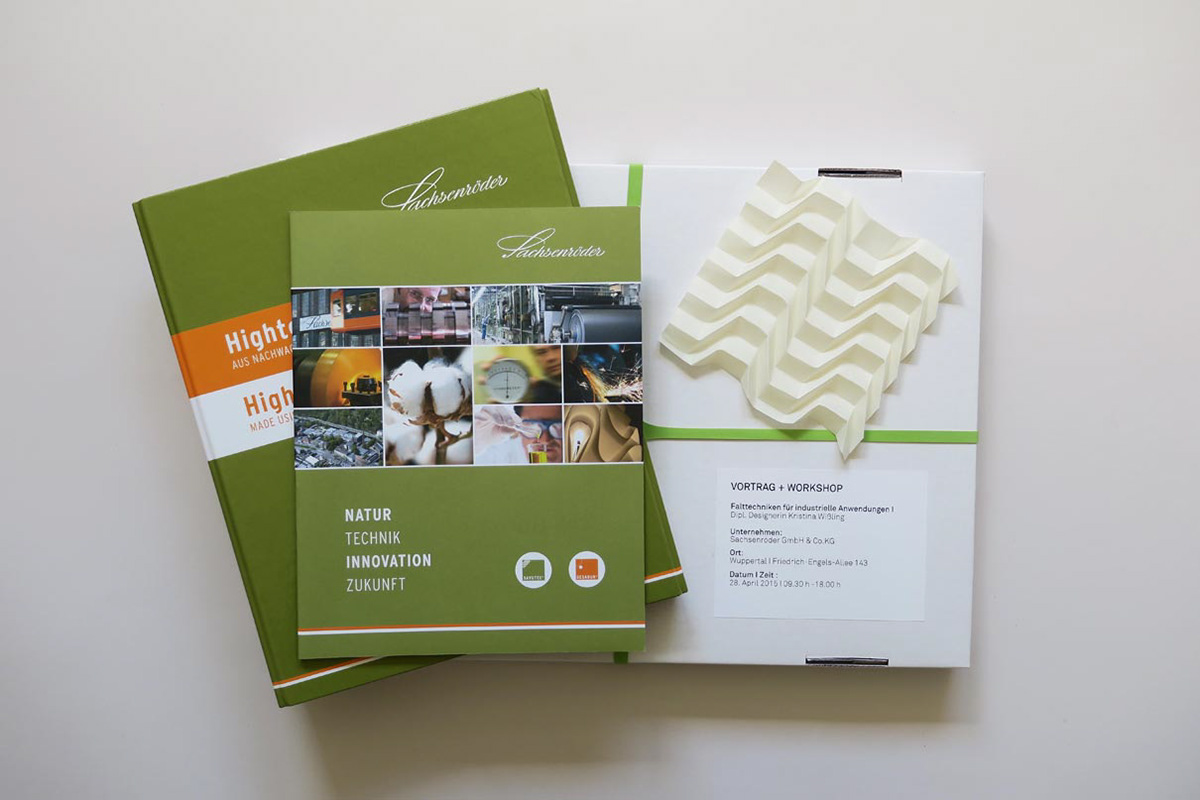 Kristina Wißling gave an In-House Innovation Workshop with focus on Origami Engineering and Folding Techniques at the company Sachsenröder in Wuppertal.