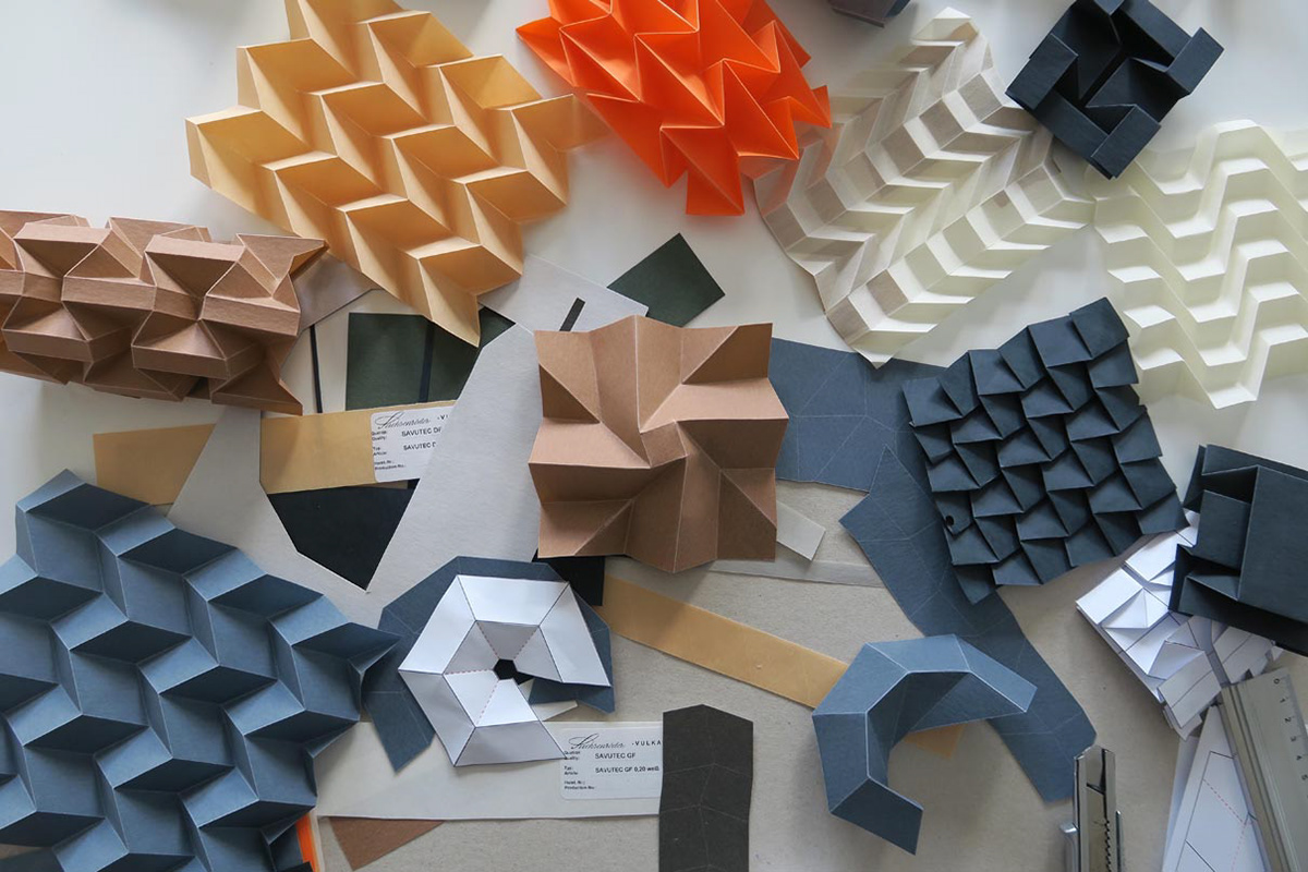More folding structures from Vulkan fever by Kristina Wißling for the workshop at Sachsenröder.
