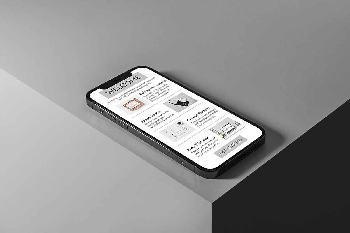 Cover image for the OrigamiDigital newsletter by Kristina Wissling.