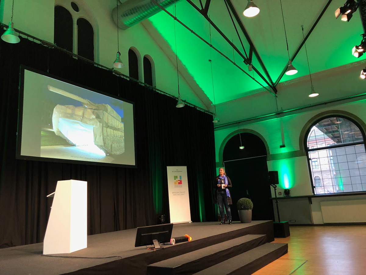Kristina Wißling was invited to give a presentation at the Packaging Impact Design Award "PIDA" of the Swedish pulp and paper manufacturer BillerudKorsnäs in Ludwigsburg.