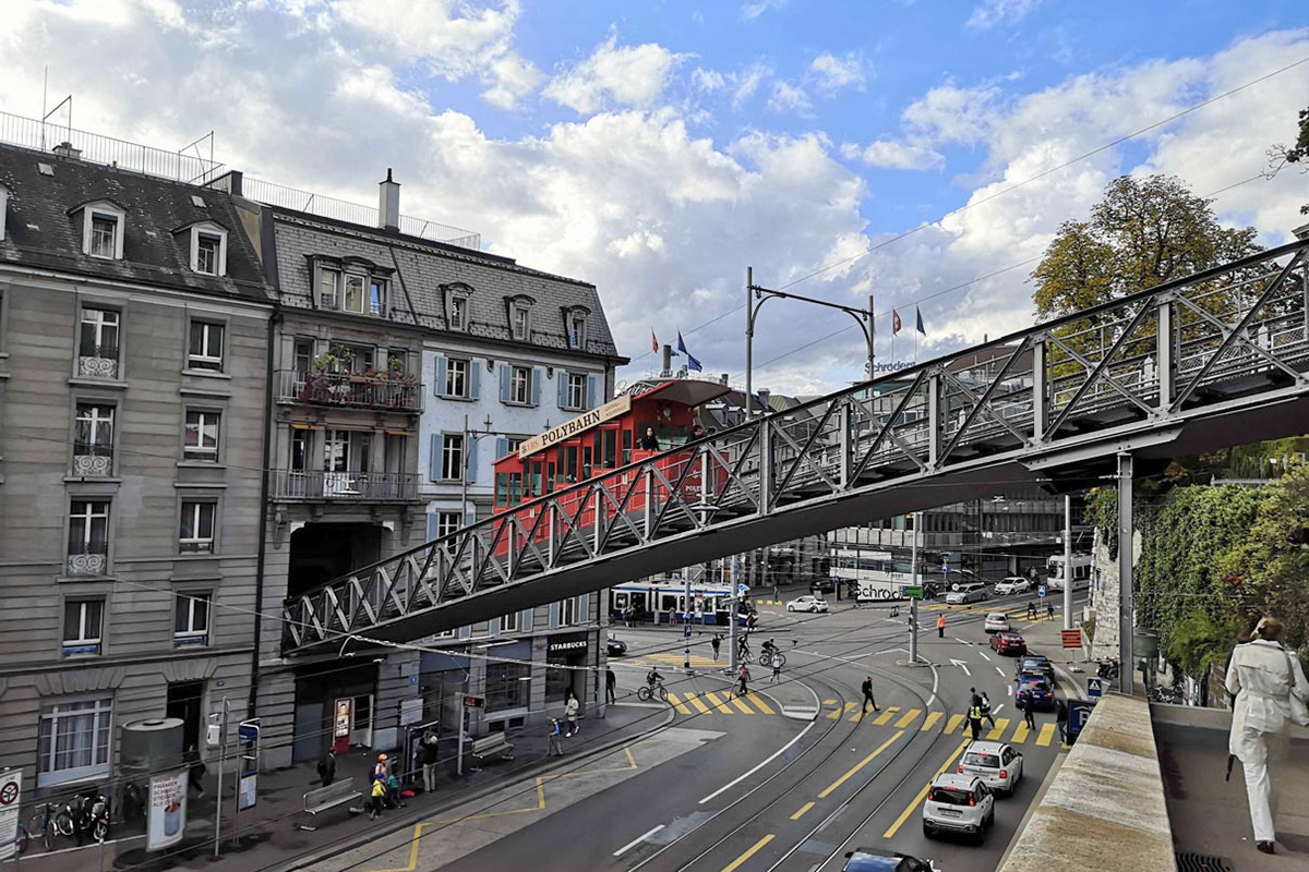 Polybahn in Zürich- on the way to the ETH.
