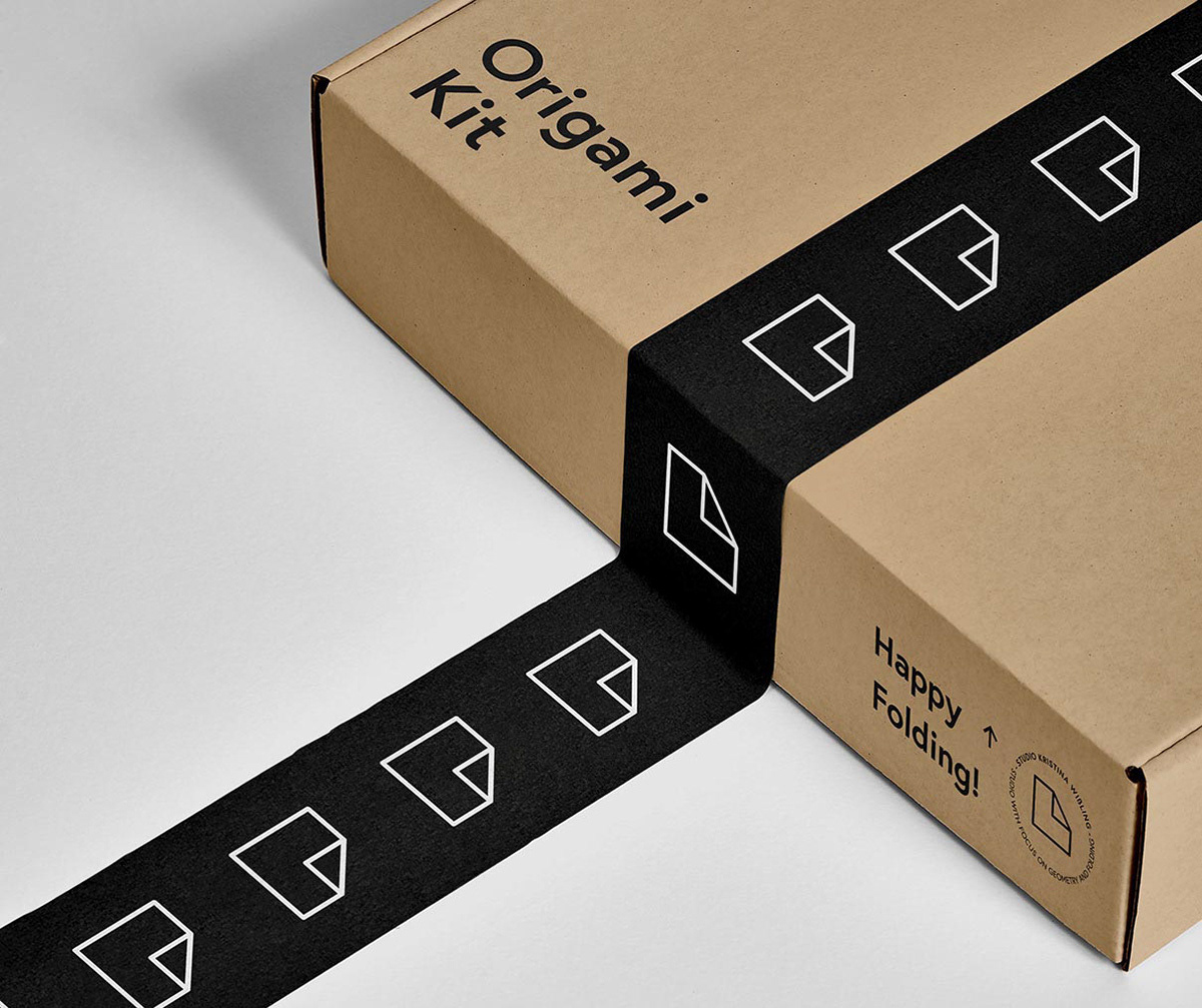 Origami material kit with materials and small tools for creating your own models and structures.