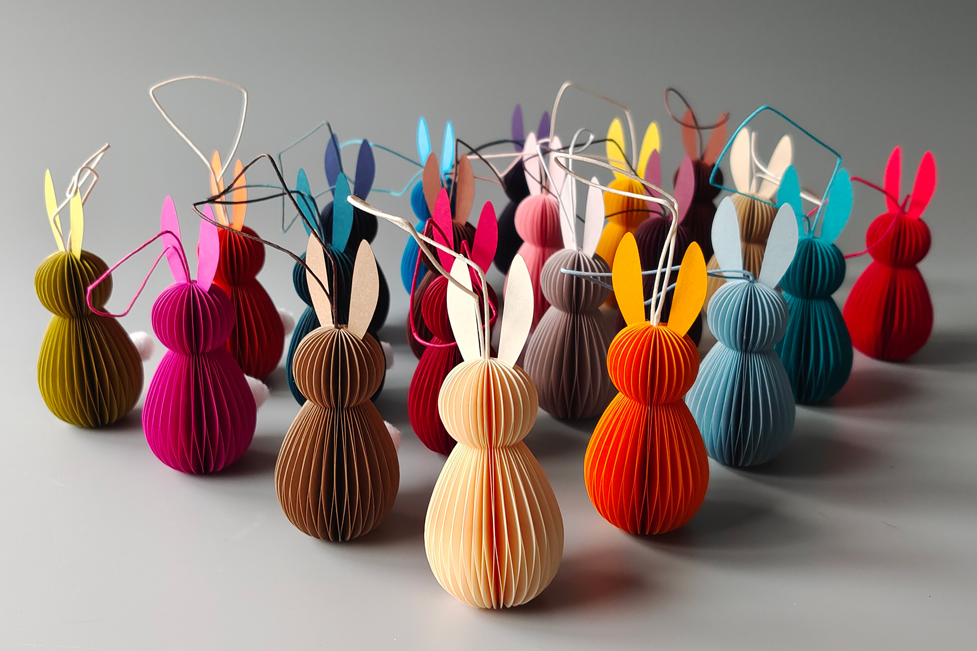 Easter Bunny Pendant handmade and available in fifteen different colors, perfect for your easter decoration.