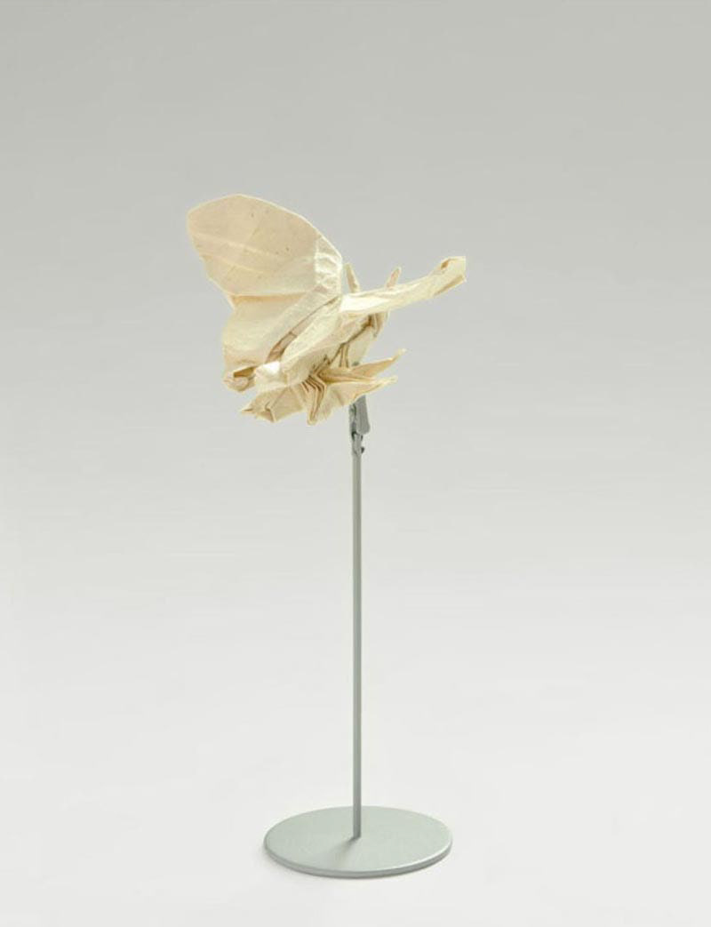 Ocho, an origami butterfly by Kristina Wißling that was folded especially for the Plica exhibition.
