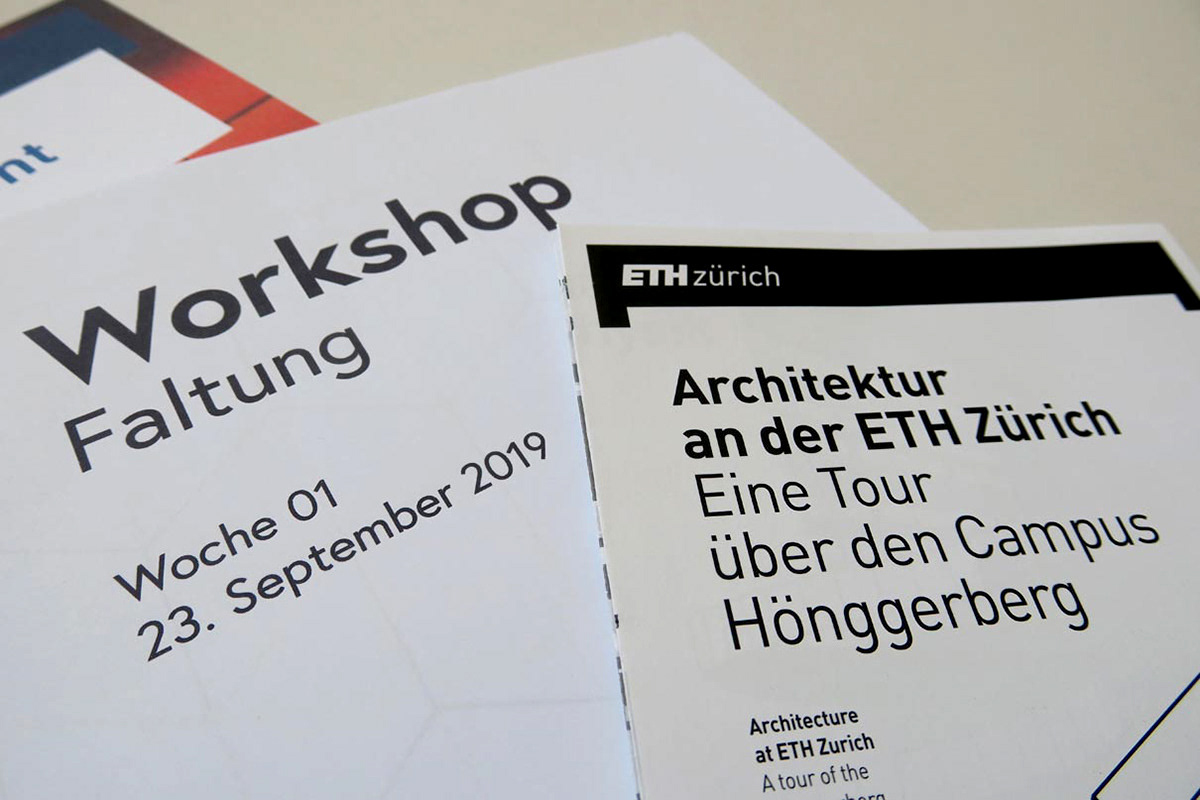 Folding workshop at ETH Zurich, Department of Architecture with designer Kristina Wißling.