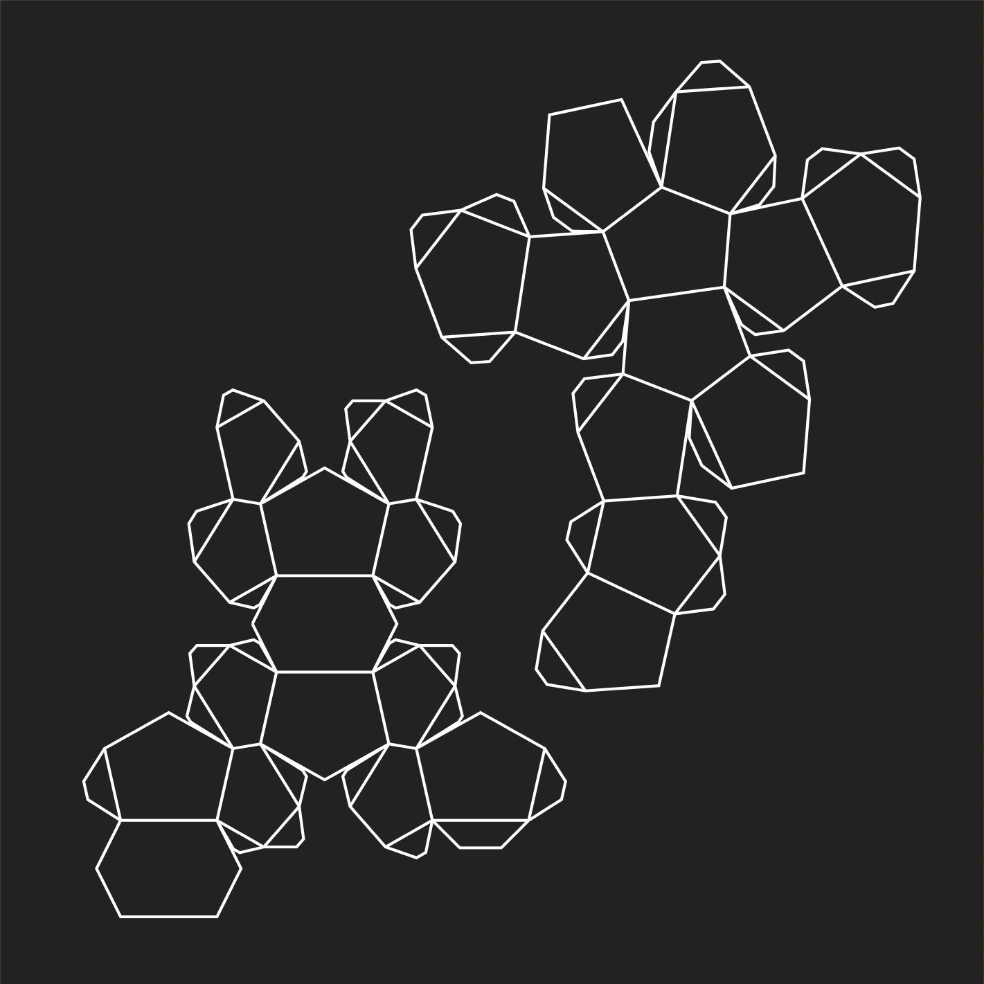 modular Bubble Structure for 3dimensional paper structures.