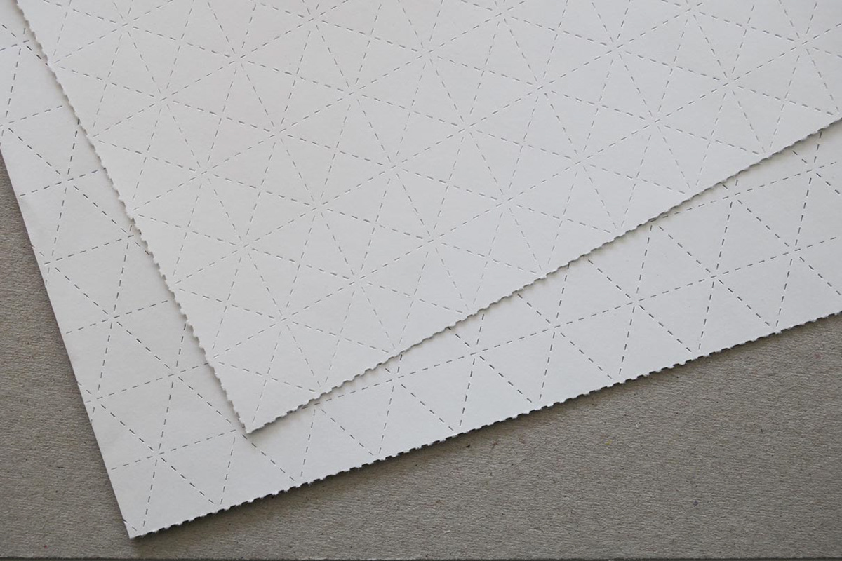 Special paper with perforated pattern for building architectural models.