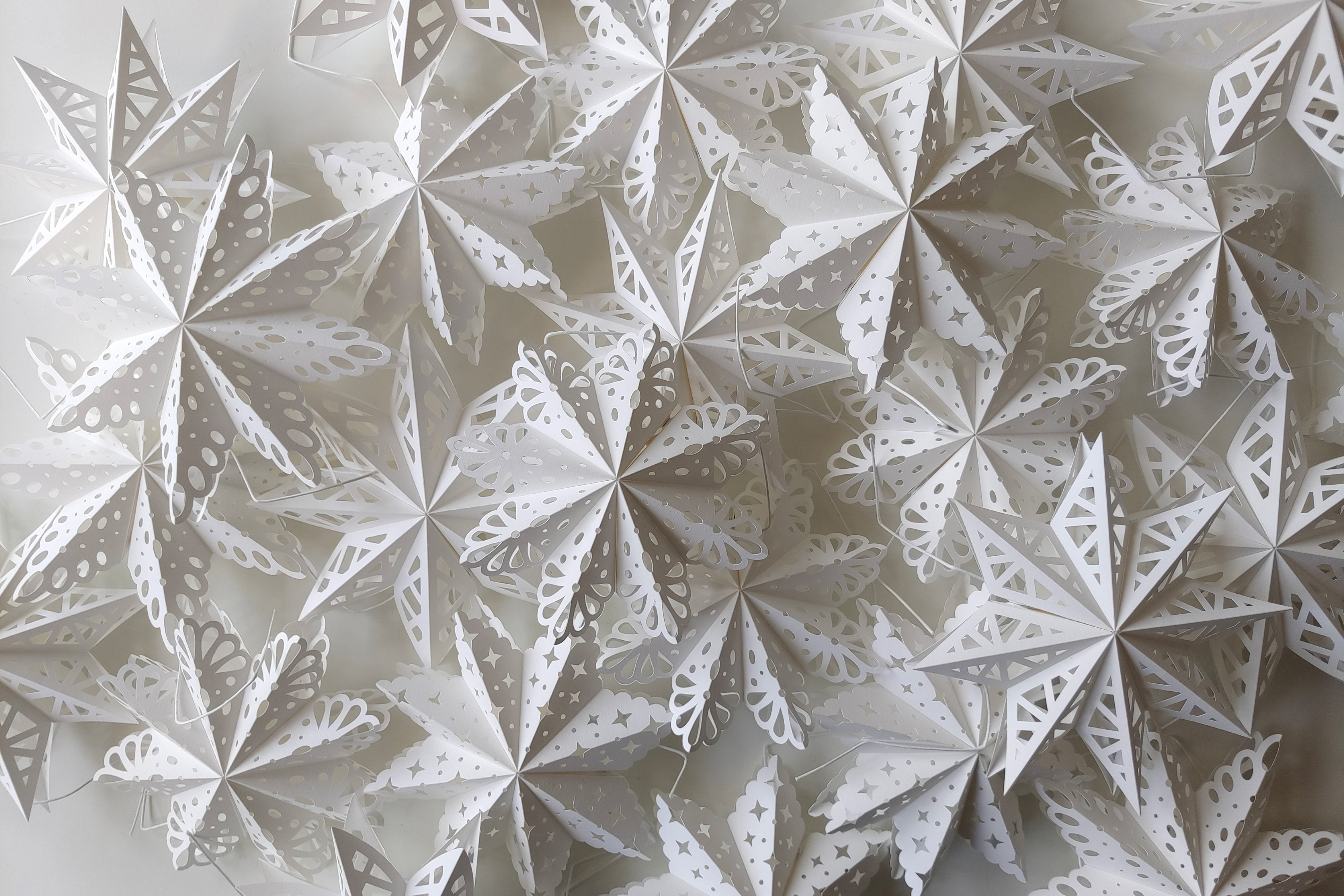 Snowflake Ornament Pendant made out of high-quality paper, available in different designs and sizes.
