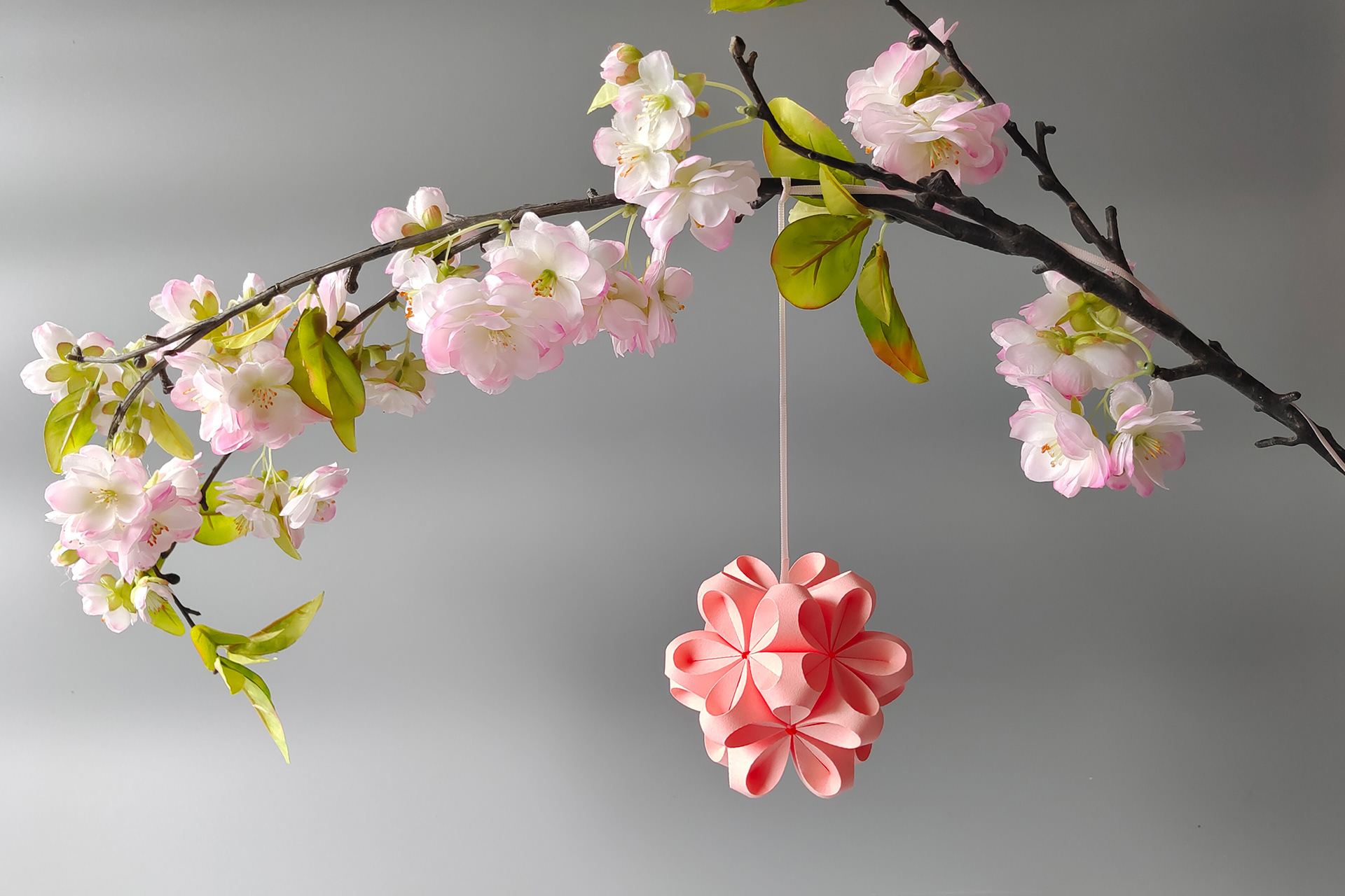 Origami Flower pendant perfect for spring and summer decorations.