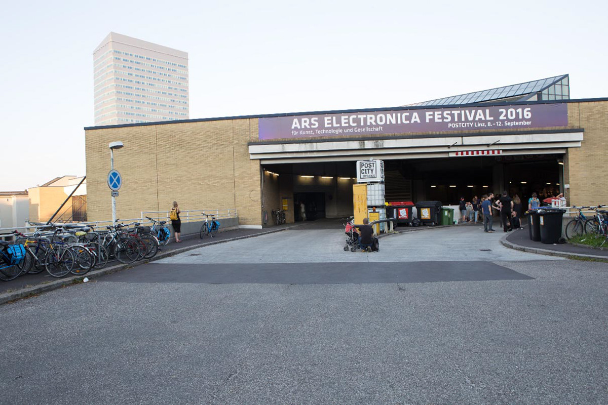 The designer Kristina Wißling at the Ars Electronica Festival in Linz.