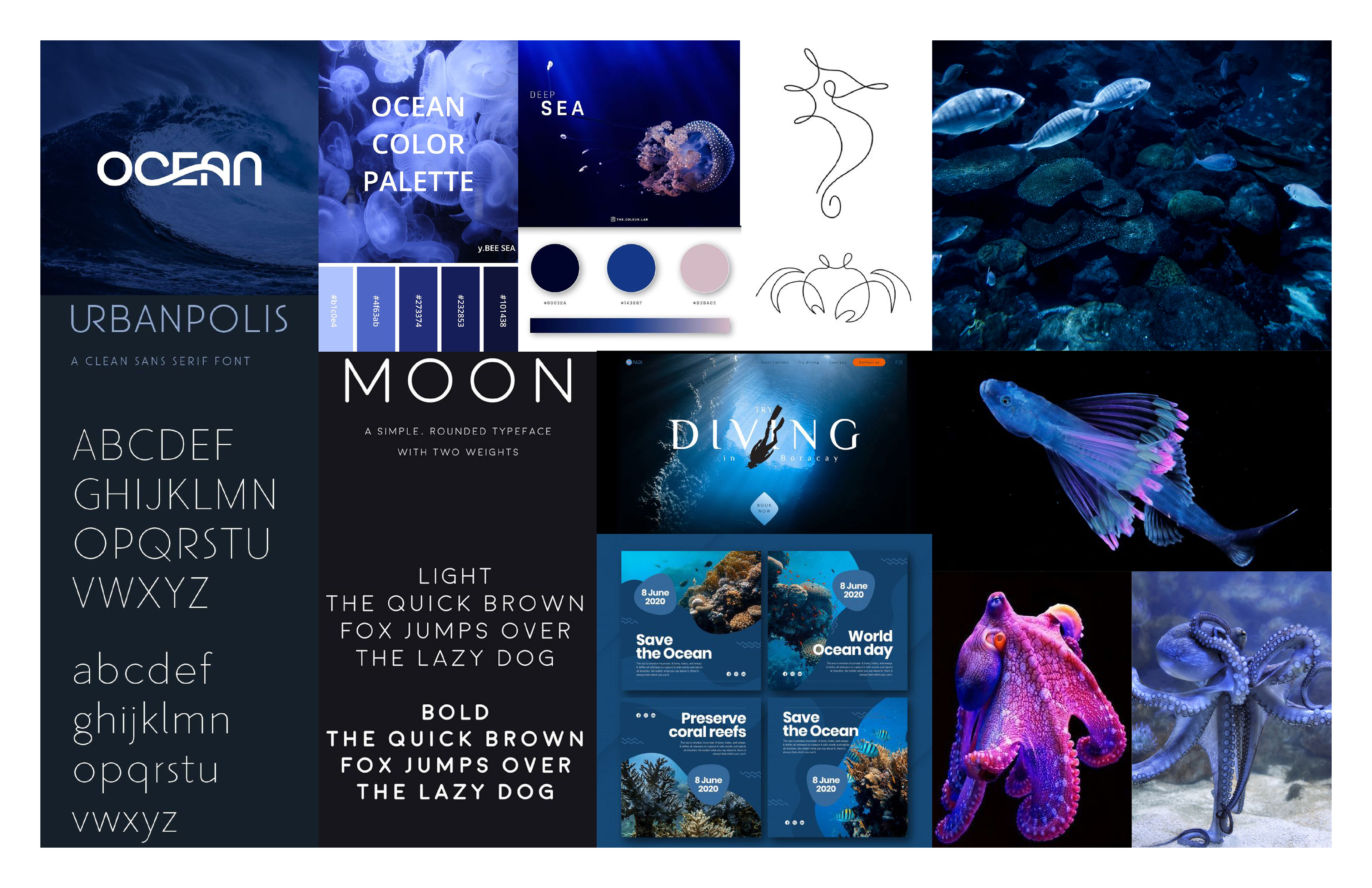 "Deep Sea" Mood Board