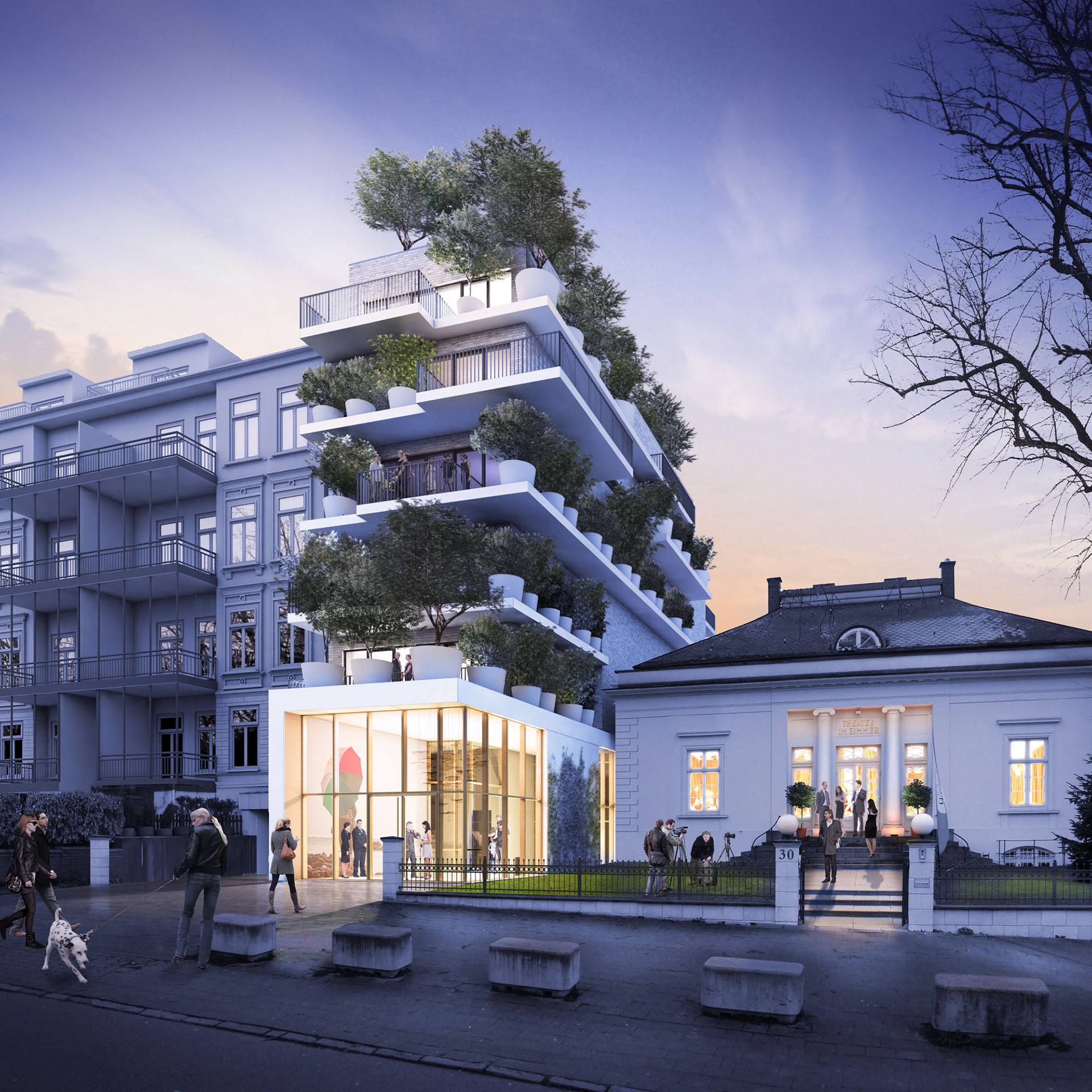 Theater mit Wohnungen