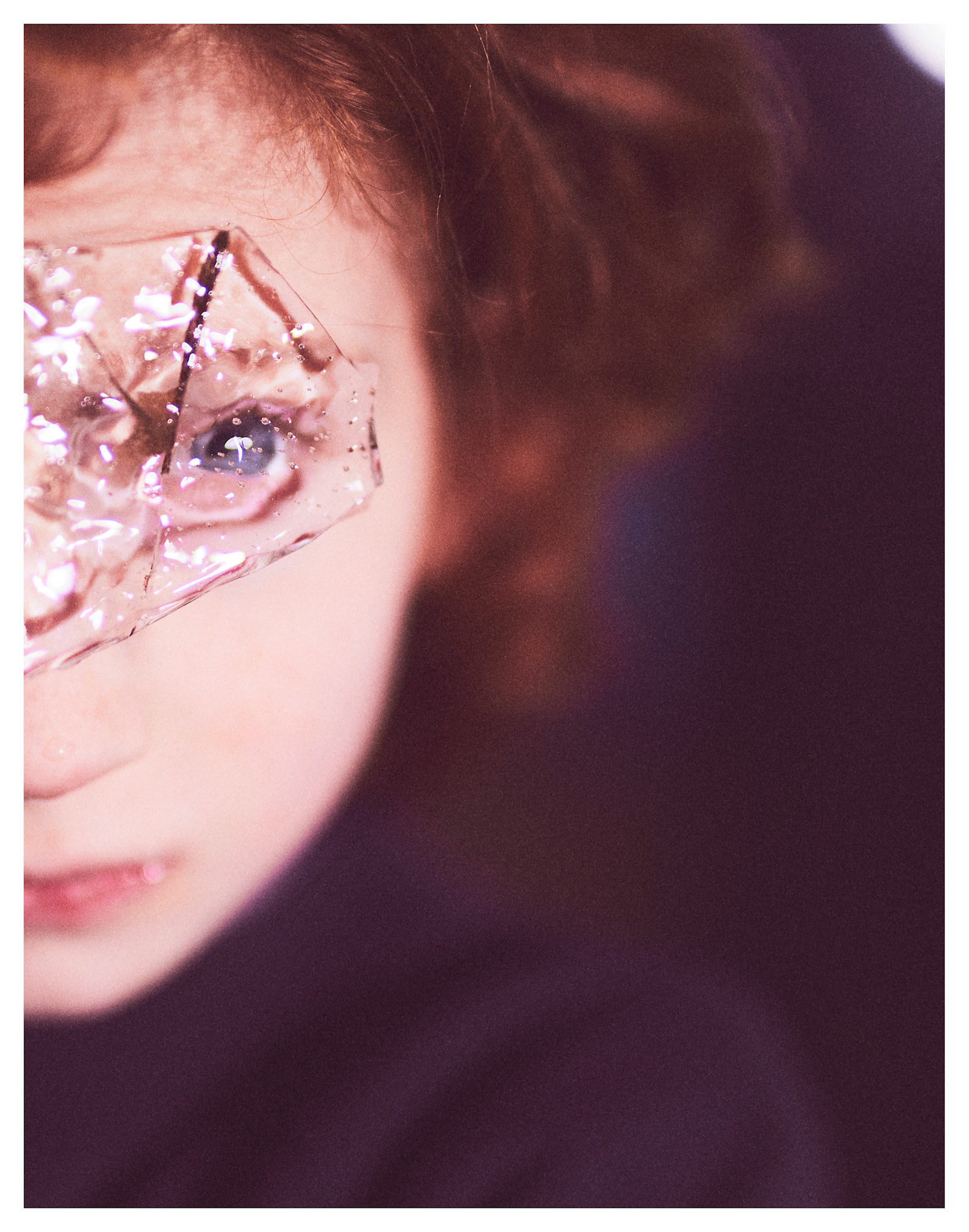 Abstract Portrait, Asher with ice. Amersham, 10 January, 2025.