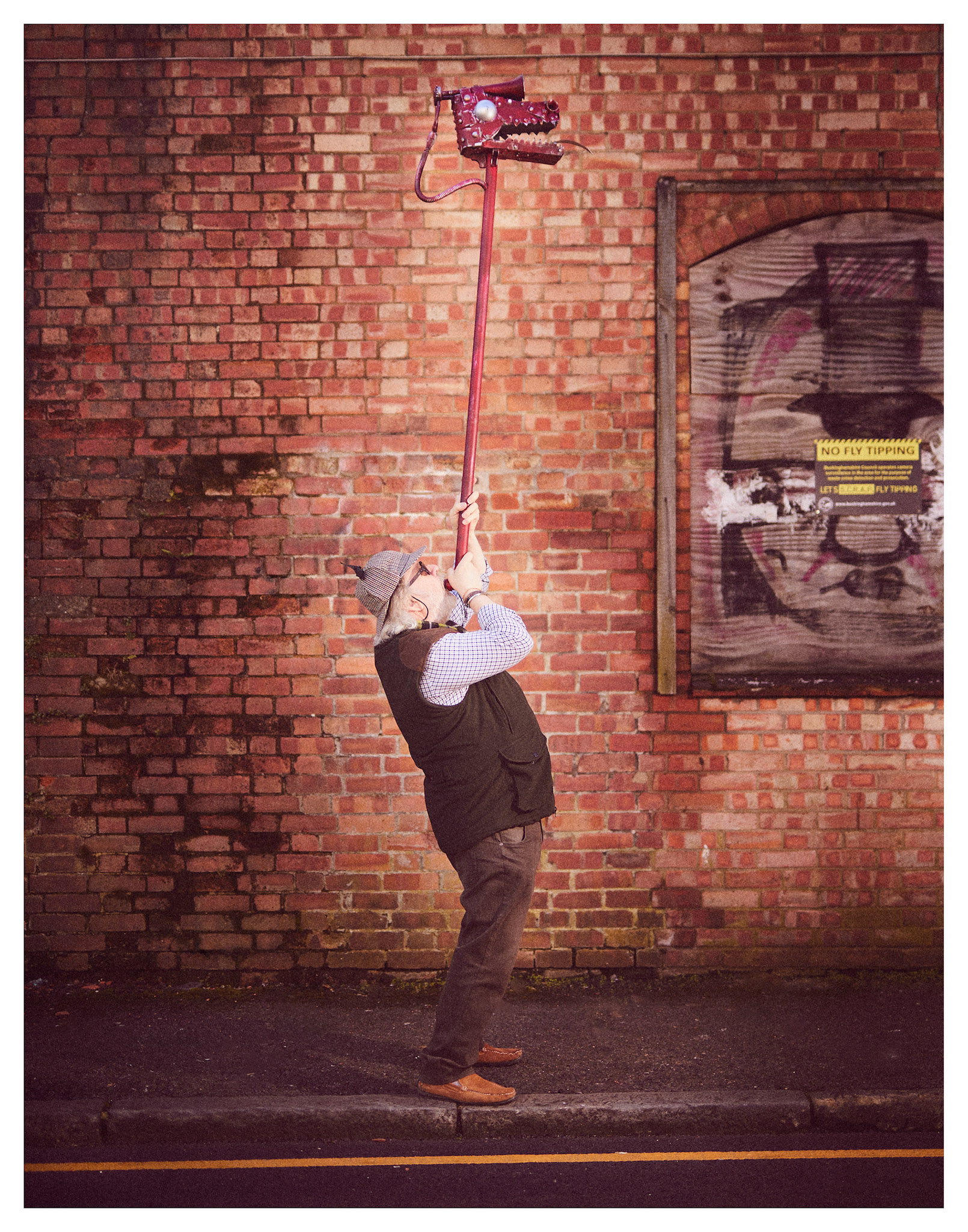 Stevyn Colgan with Rusty, 4 March, 2025. High Wycombe