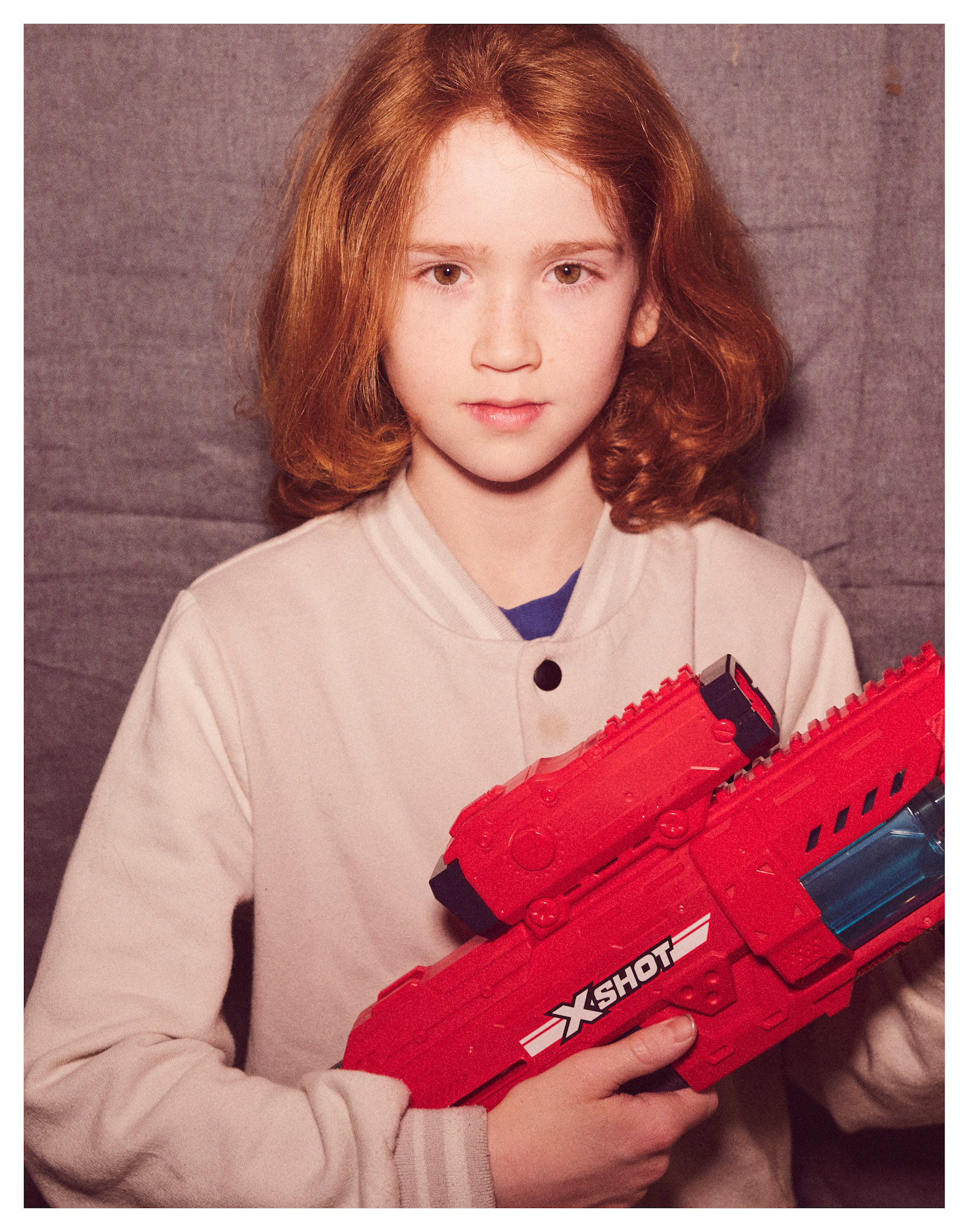 Isaac with toy gun. 1 January, 2025.