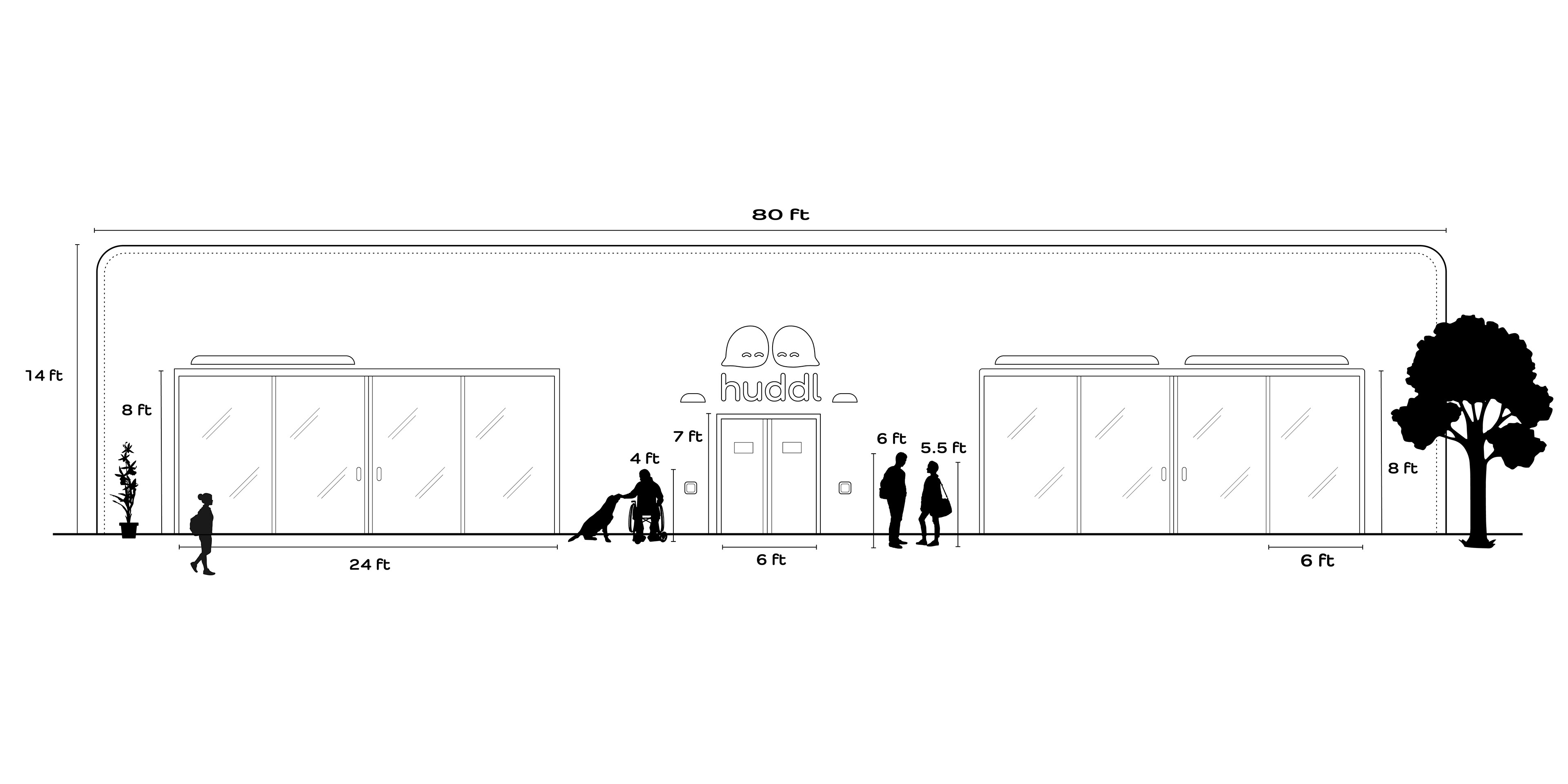 Exterior scale and dimensions