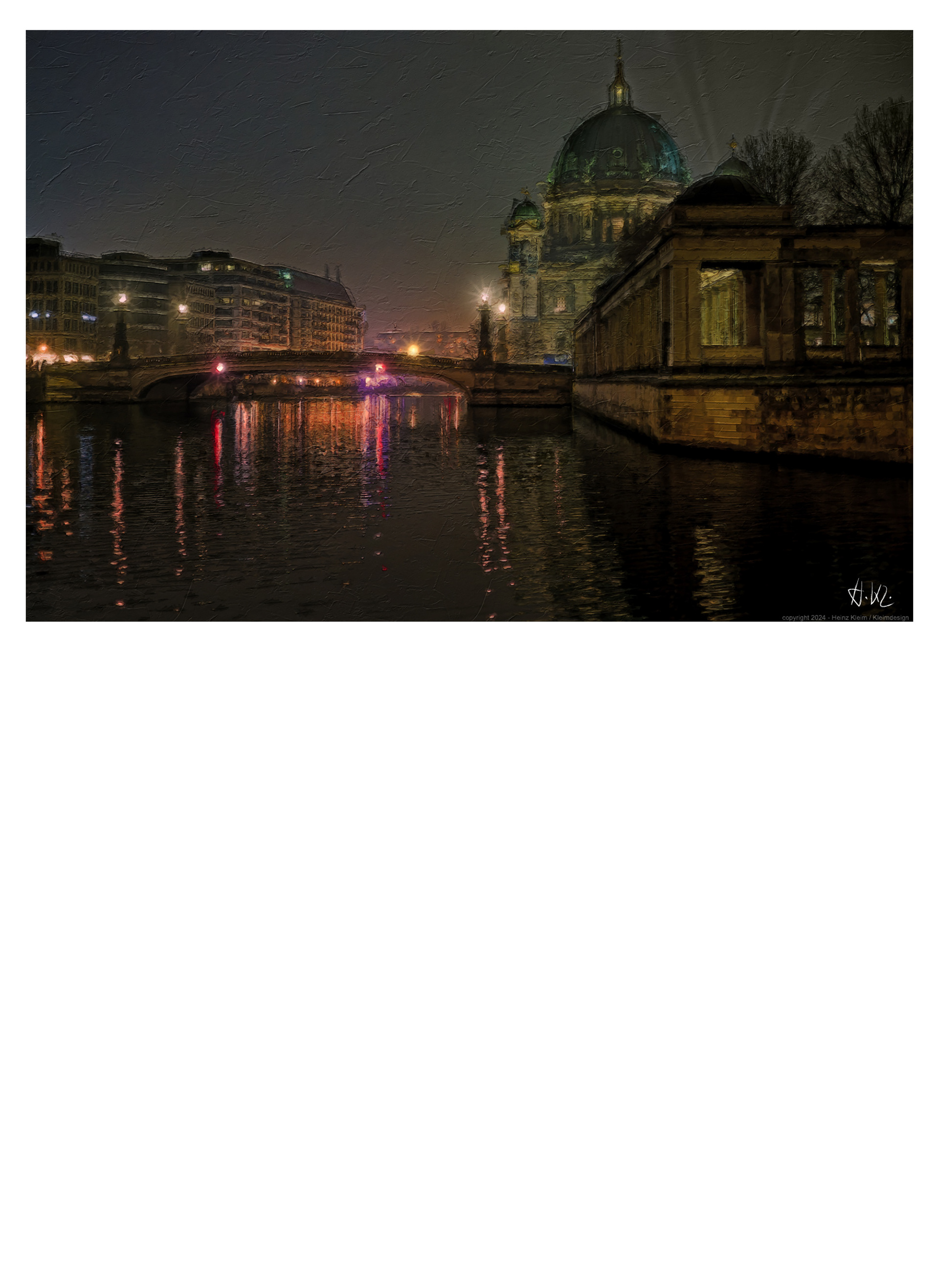 "Berliner Dom Spreeufer" - Fine Art Print - Heinz Kleim