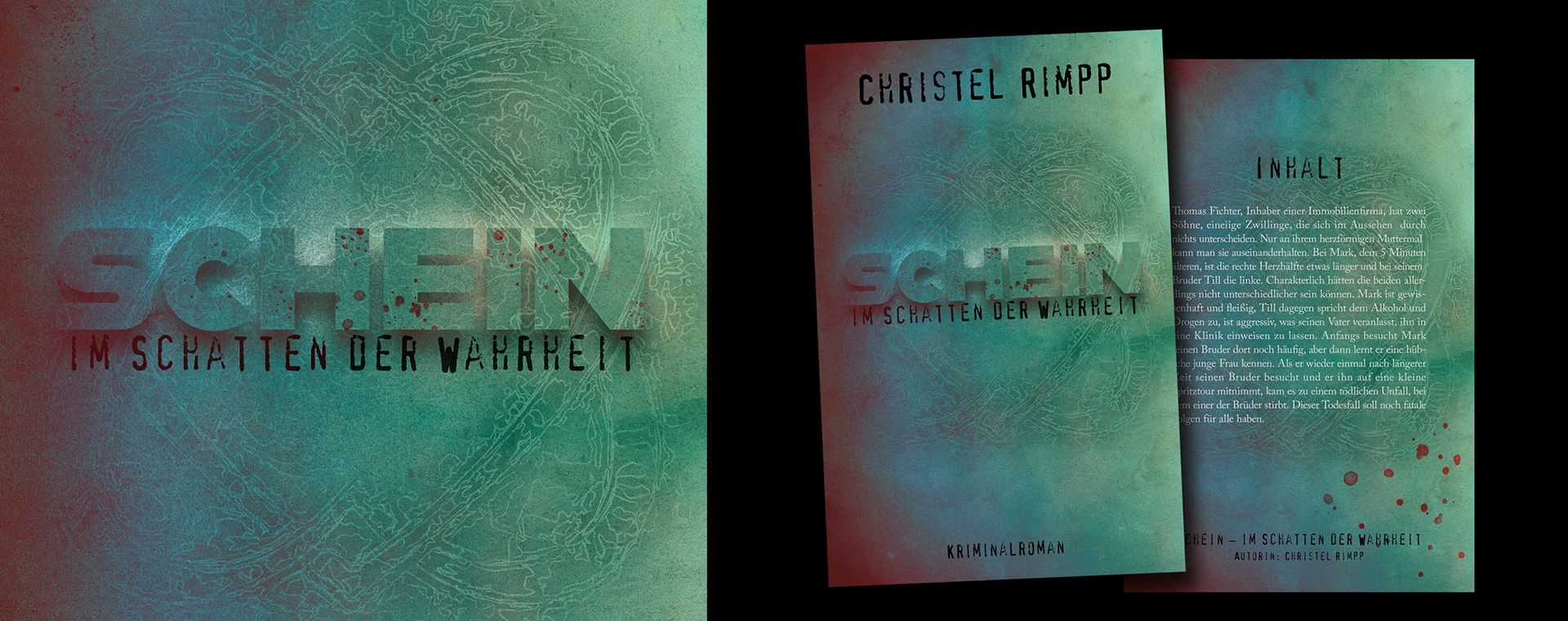 Buchcover Gestaltung - "SCHEIN - Im Schatten der Wahrheit" Christel Rimp