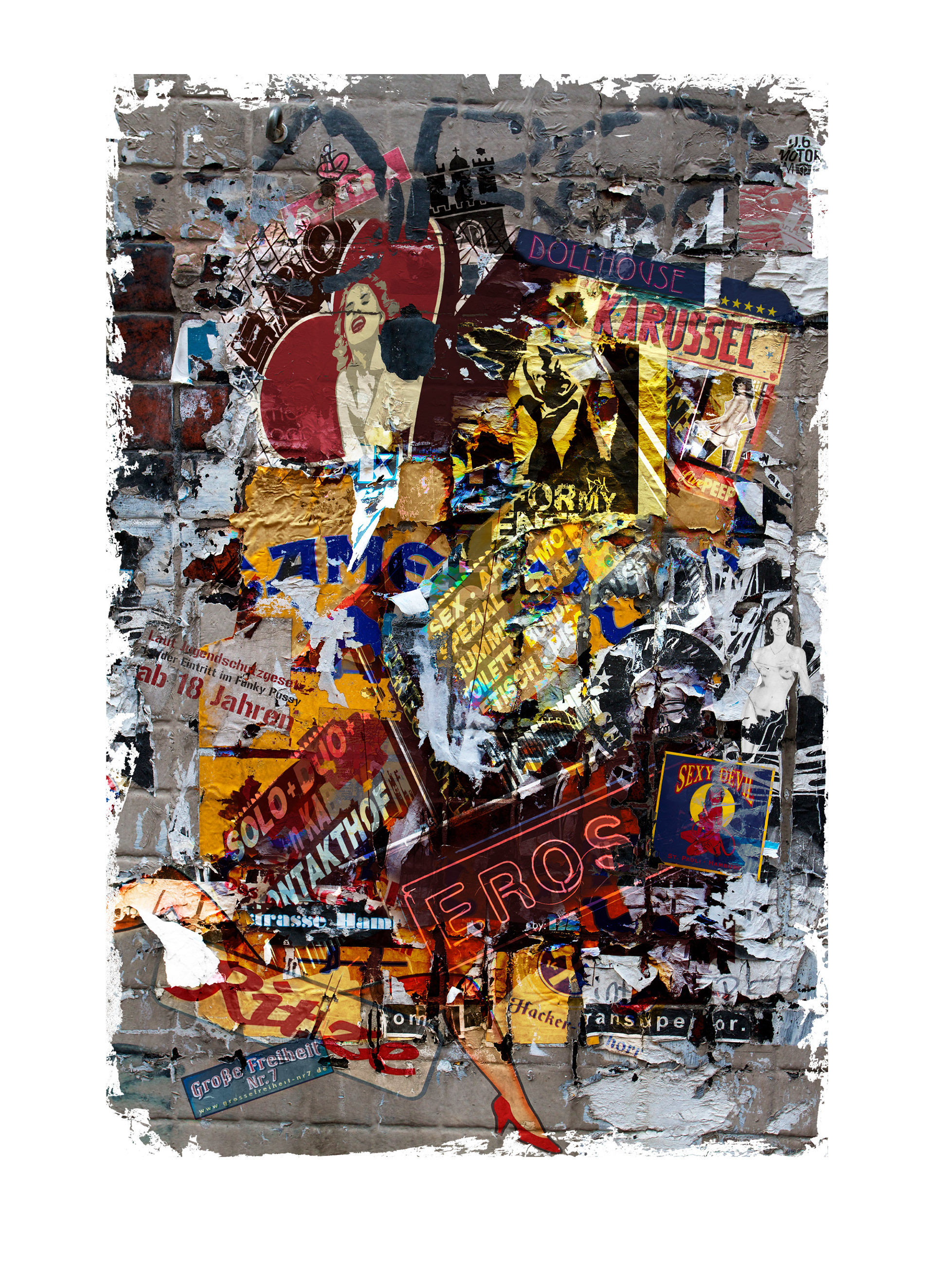 Collage Reeperbahn - FineArt Print - Heinz Kleim