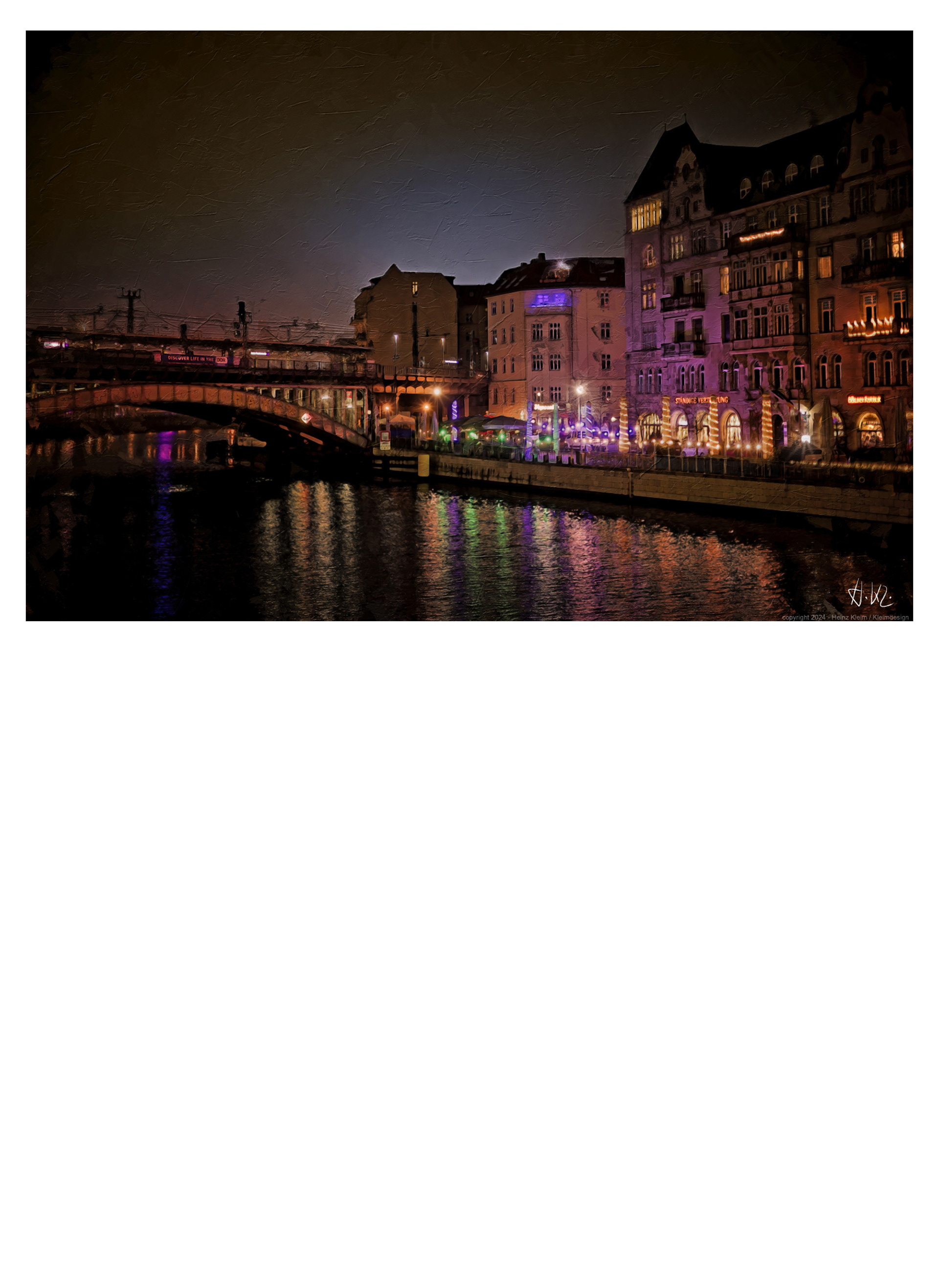 "Berlin Spreeufer" - Fine Art Print - Heinz Kleim