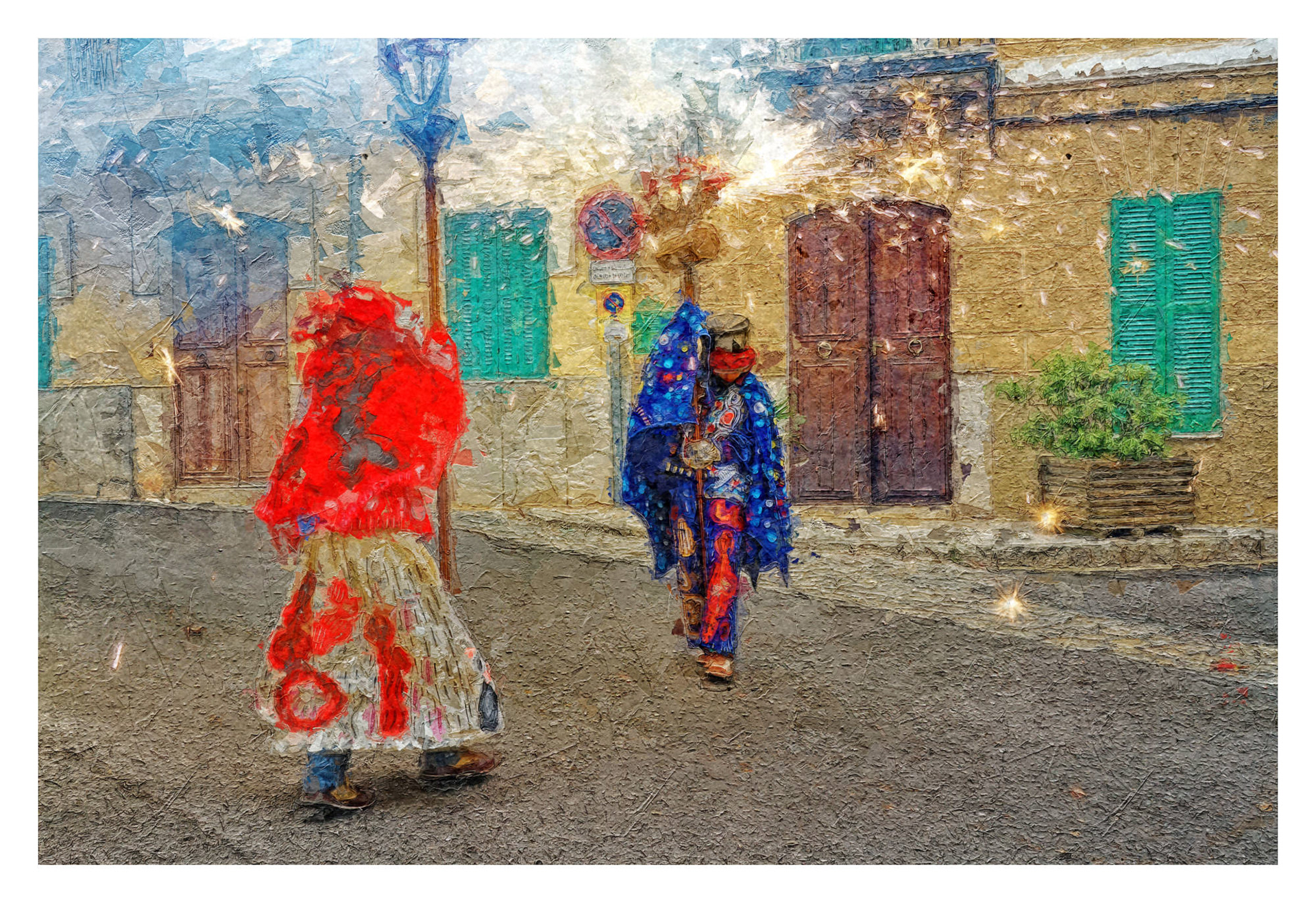 Feuerlauf (Correfoc) in Alaró auf Mallorca