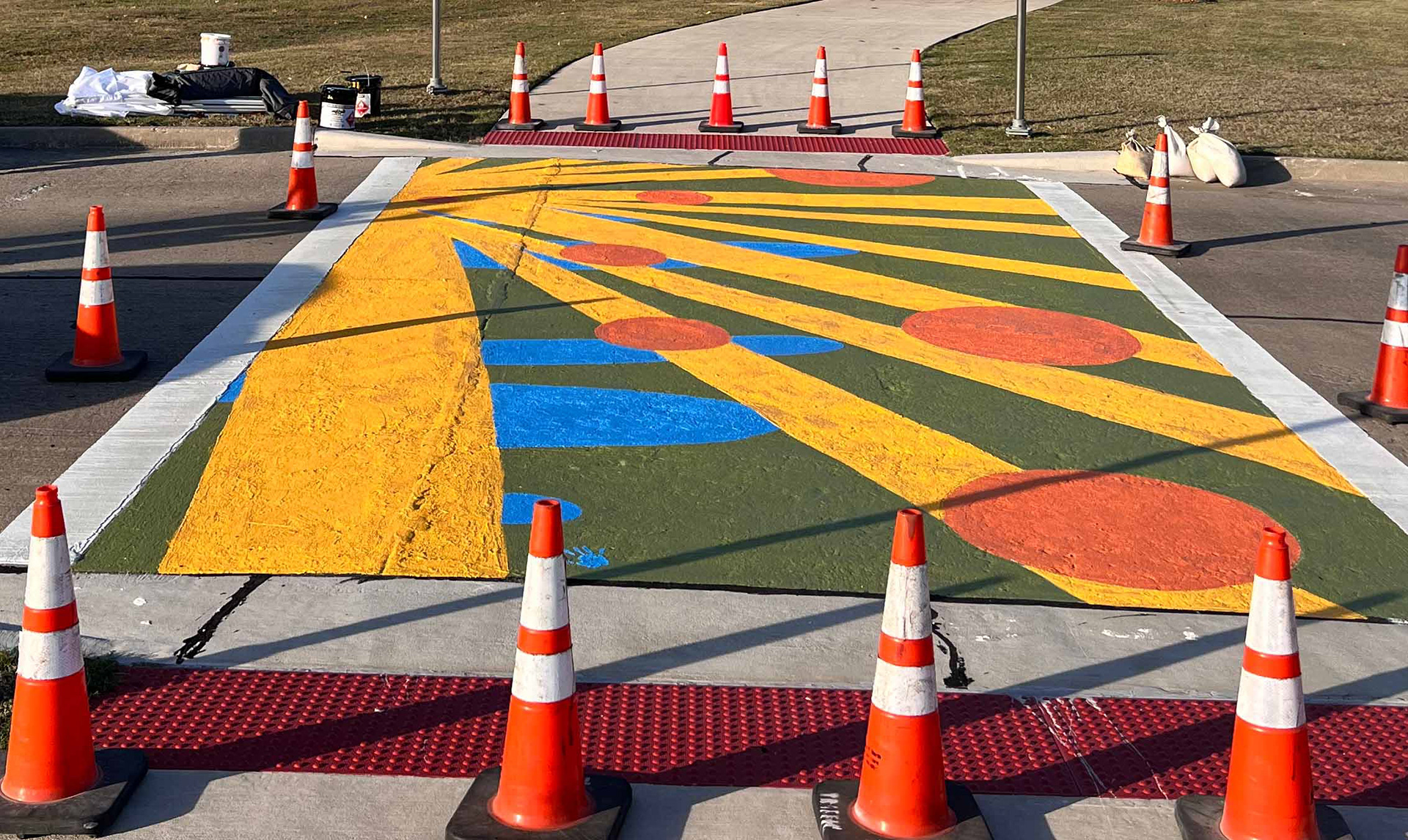 "Good Morning Sunshine" (2021). Funded by The City of Lewisville's Public Art Program.