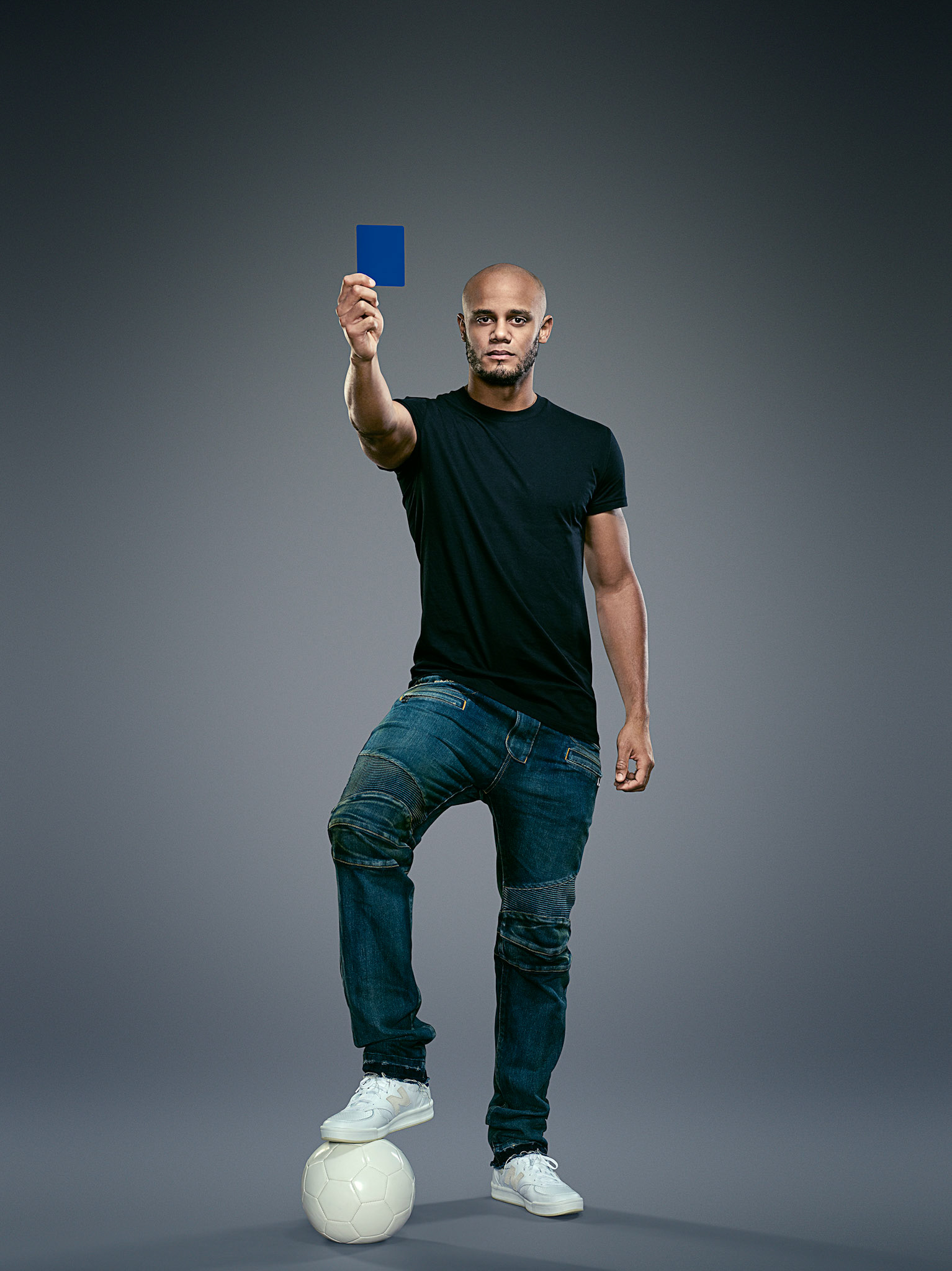 PEPSI Blue Card, Vincent Kompany, Photographed by Hamish Brown - Amv BBDO