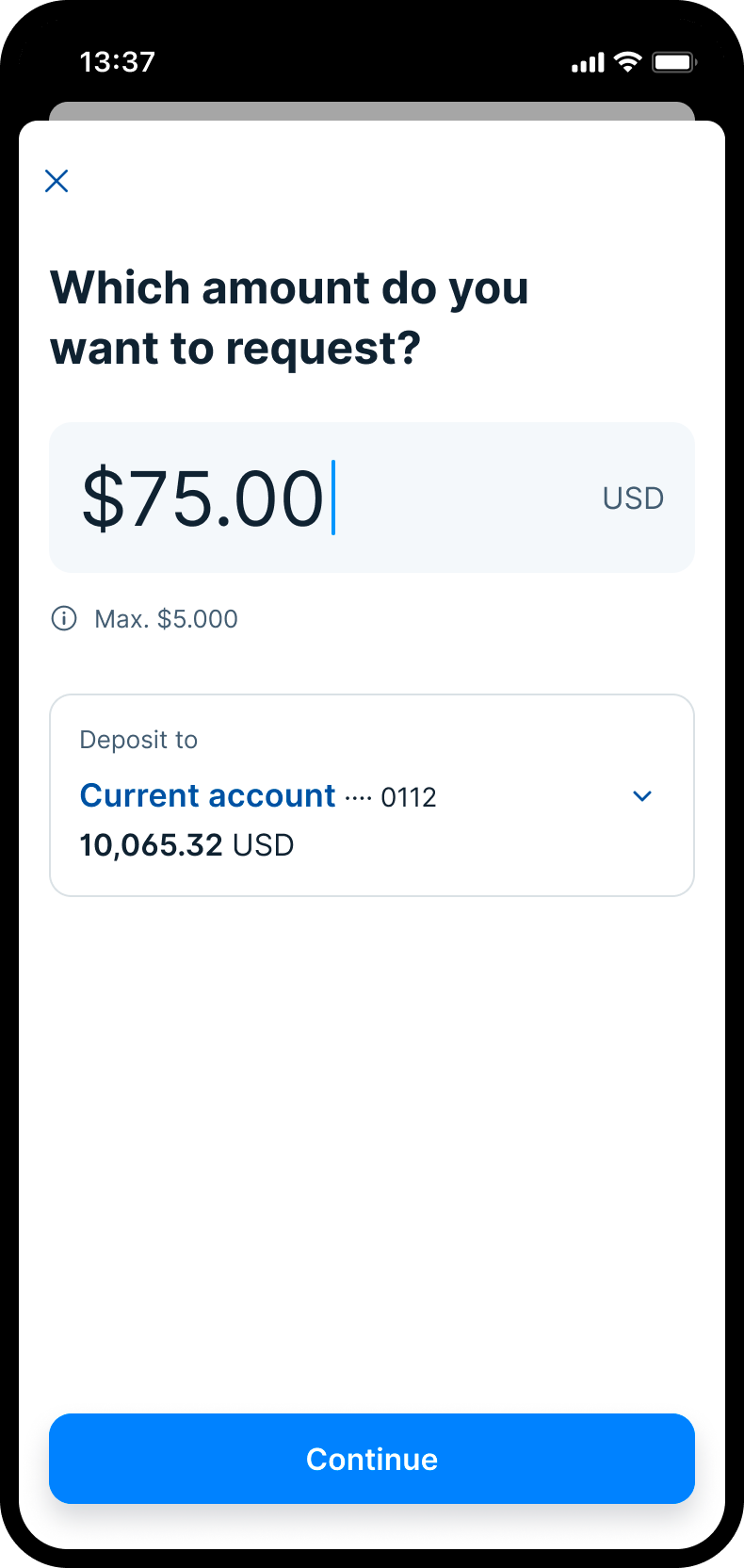 Payment request UI