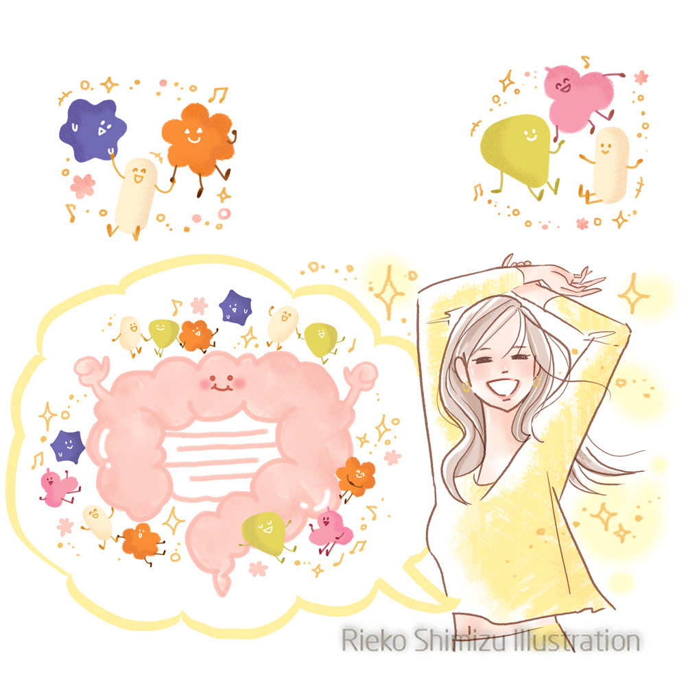 笑顔の女性イラスト