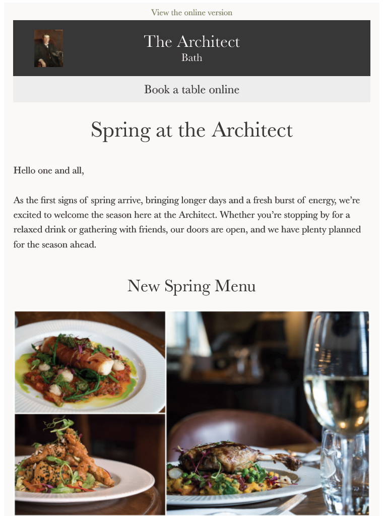 Email newsletter