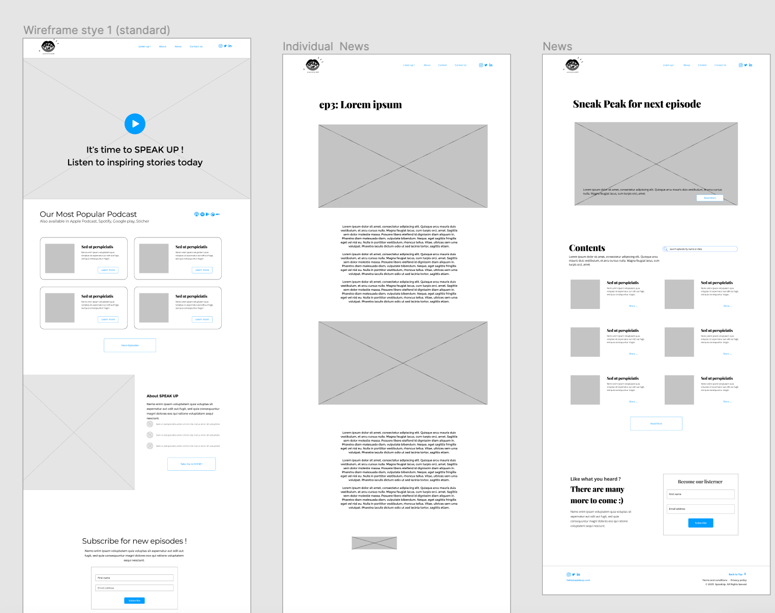 Wireframe experimenting