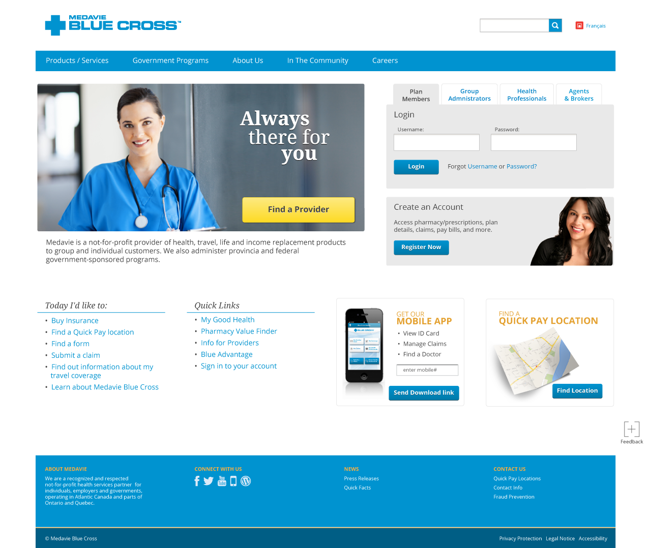 Medavie Blue Cross web portal