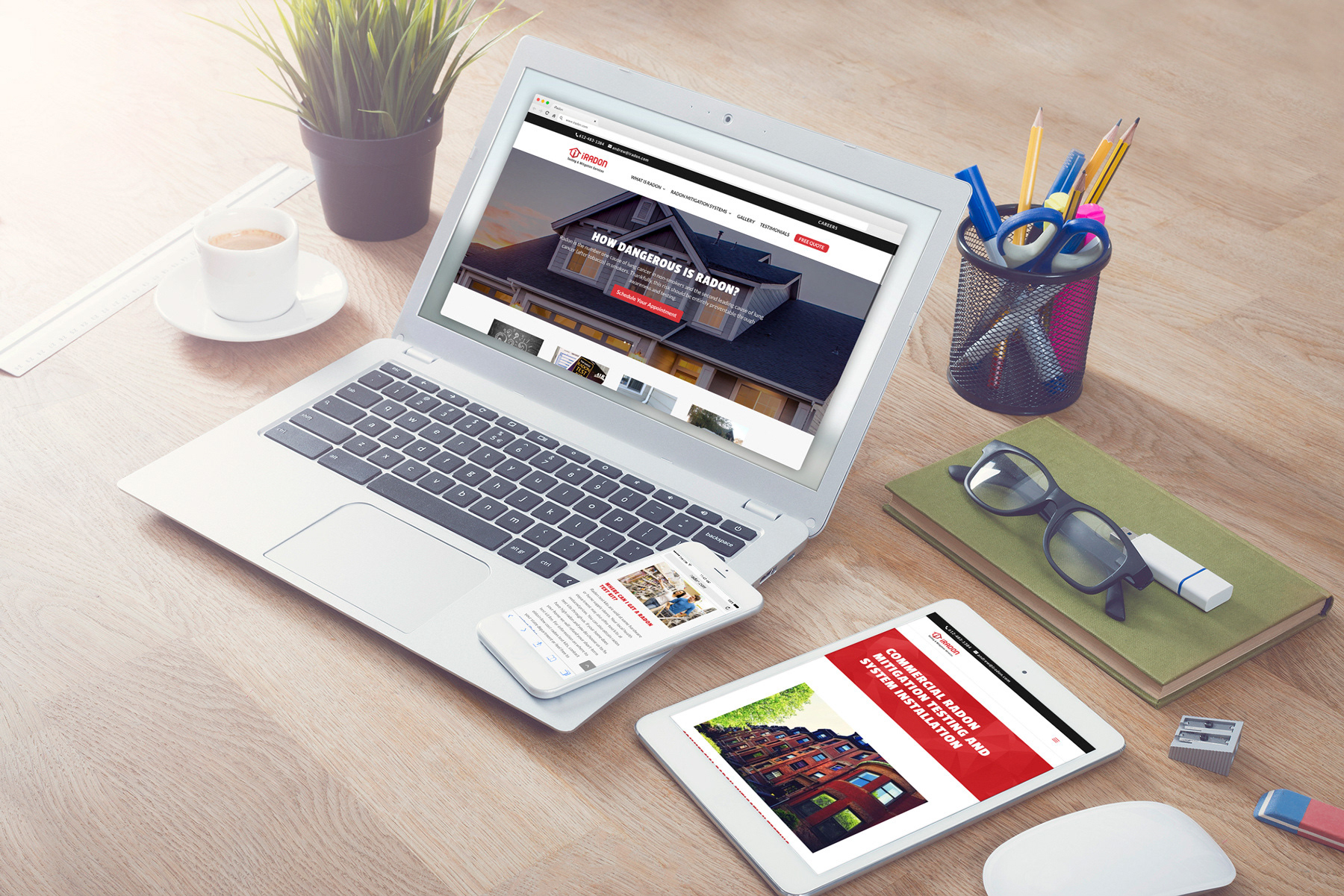 iRadon responsive website
