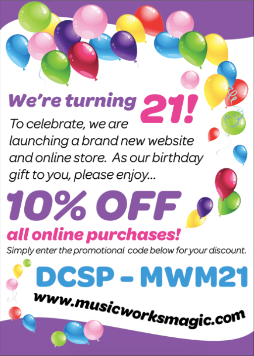Poster to promote the business's 21st birthday.