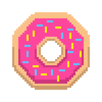 A pixel donut icon.