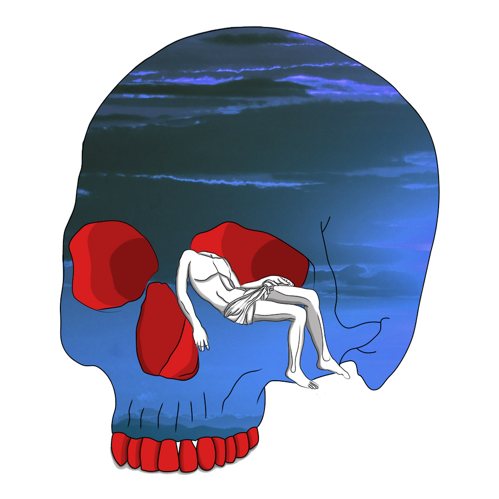 An illustration inspired by Michaelangelo's The Pieta.