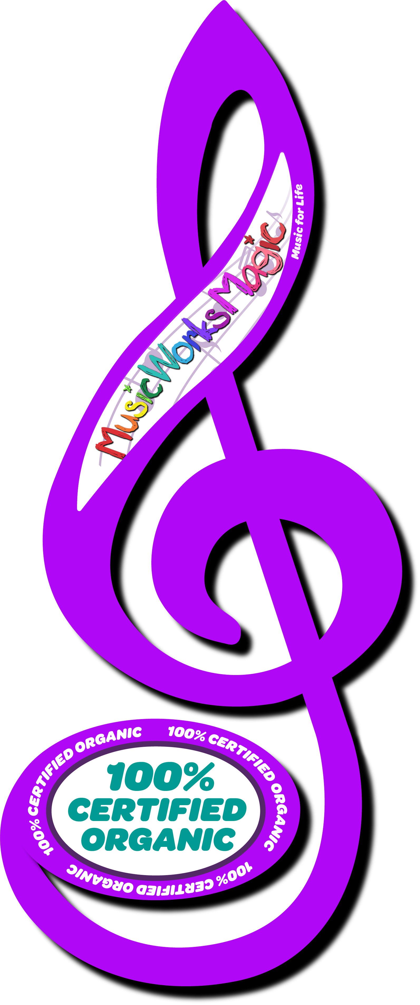 A logo to represent the Organic Music program.