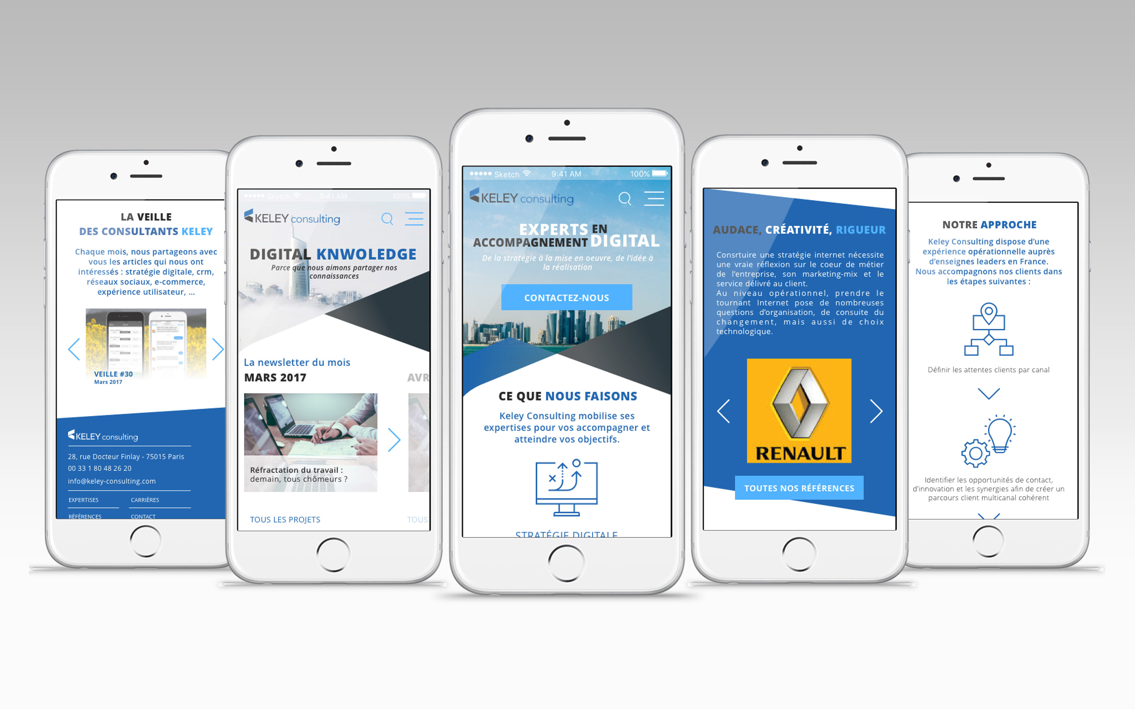 Refonte graphique du site web pour Keley Live - Mobile