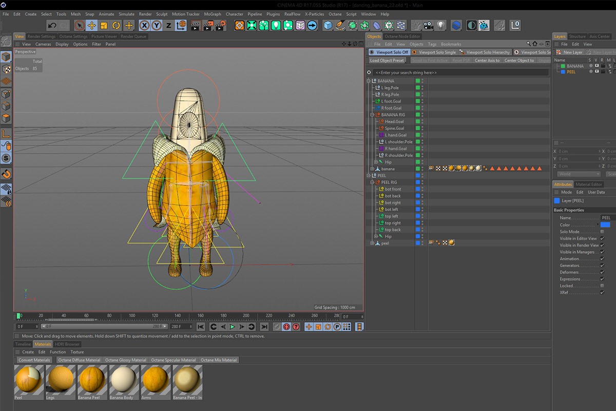 Rigging for animation