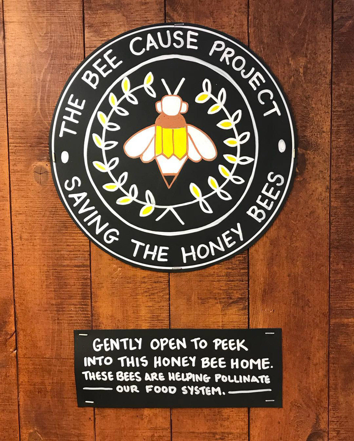 Signage for WFM beehive