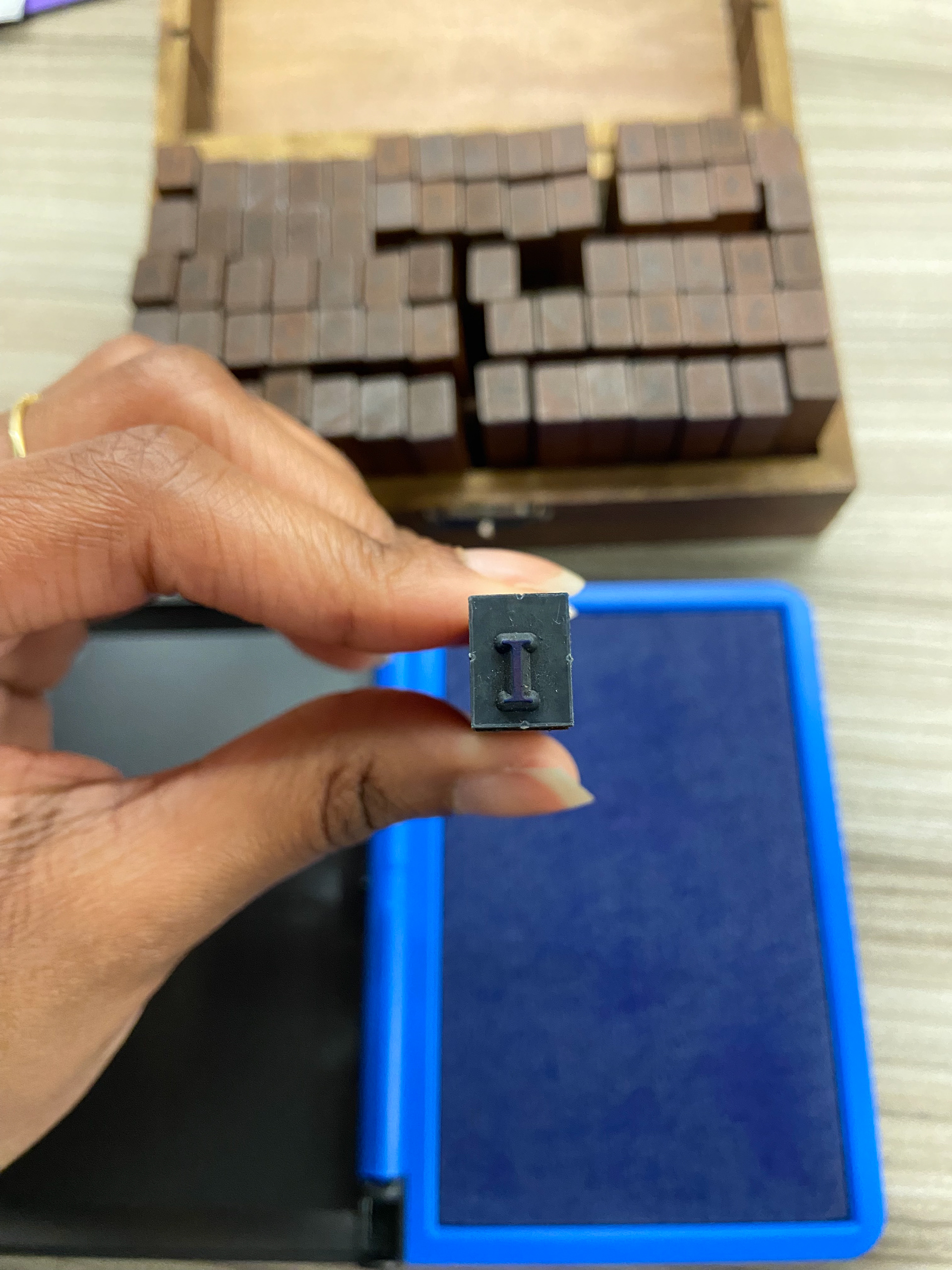Using letter stamps