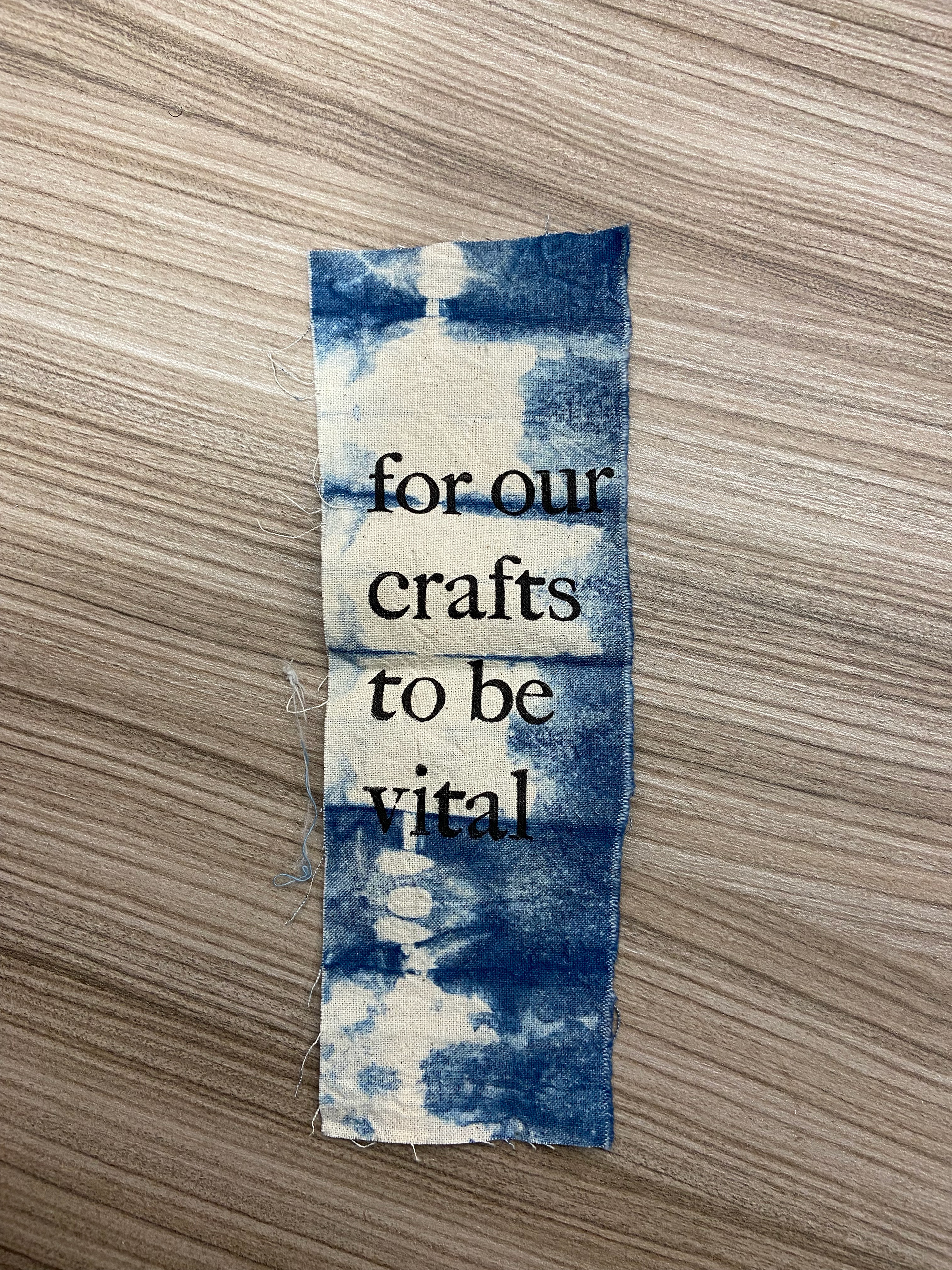 Letterpress on fabric