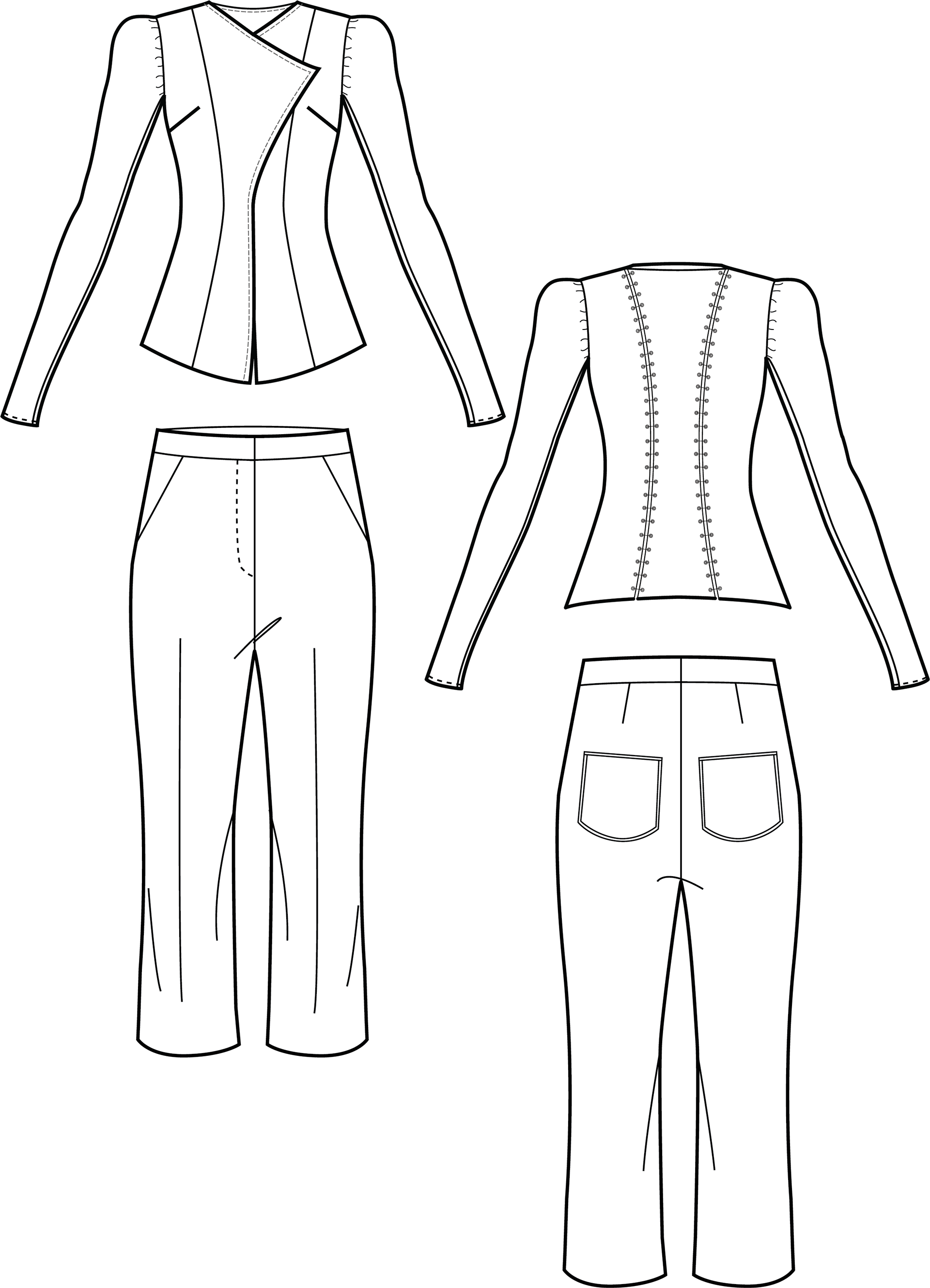 A Depressed Business Girl technical drawing