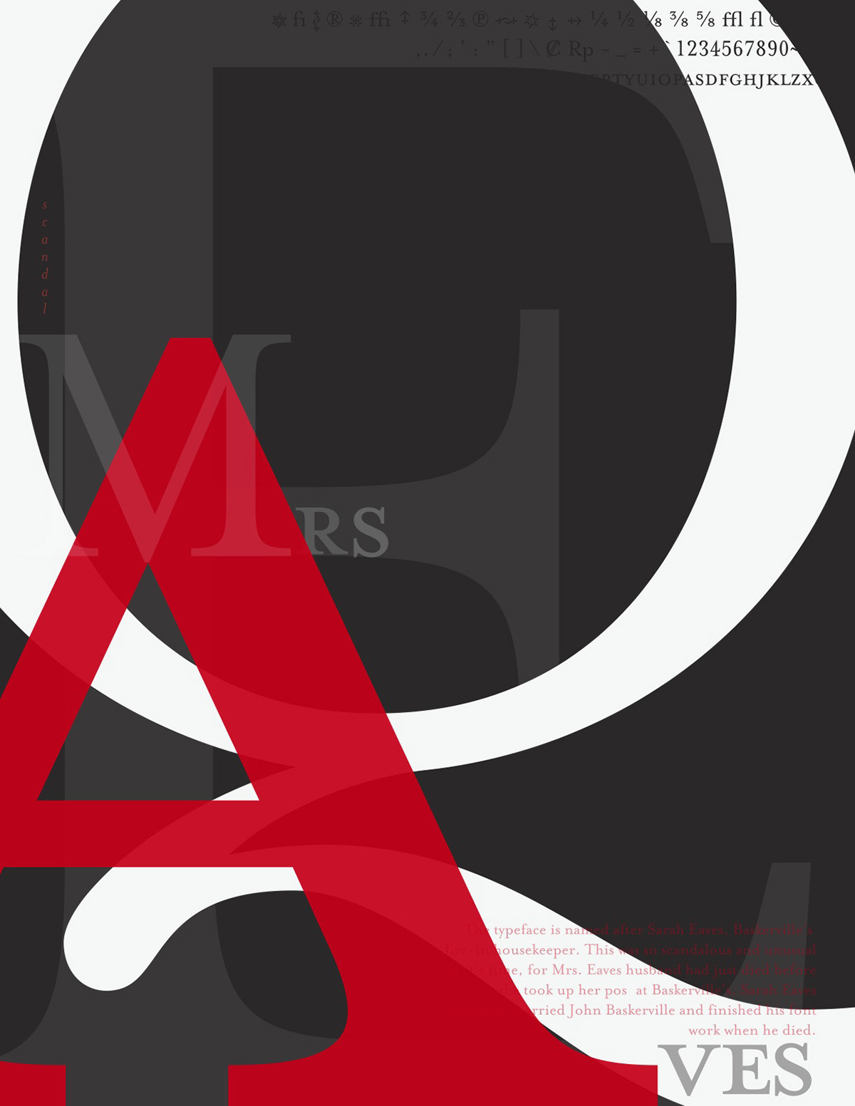 Mrs. Eaves, a typography poster