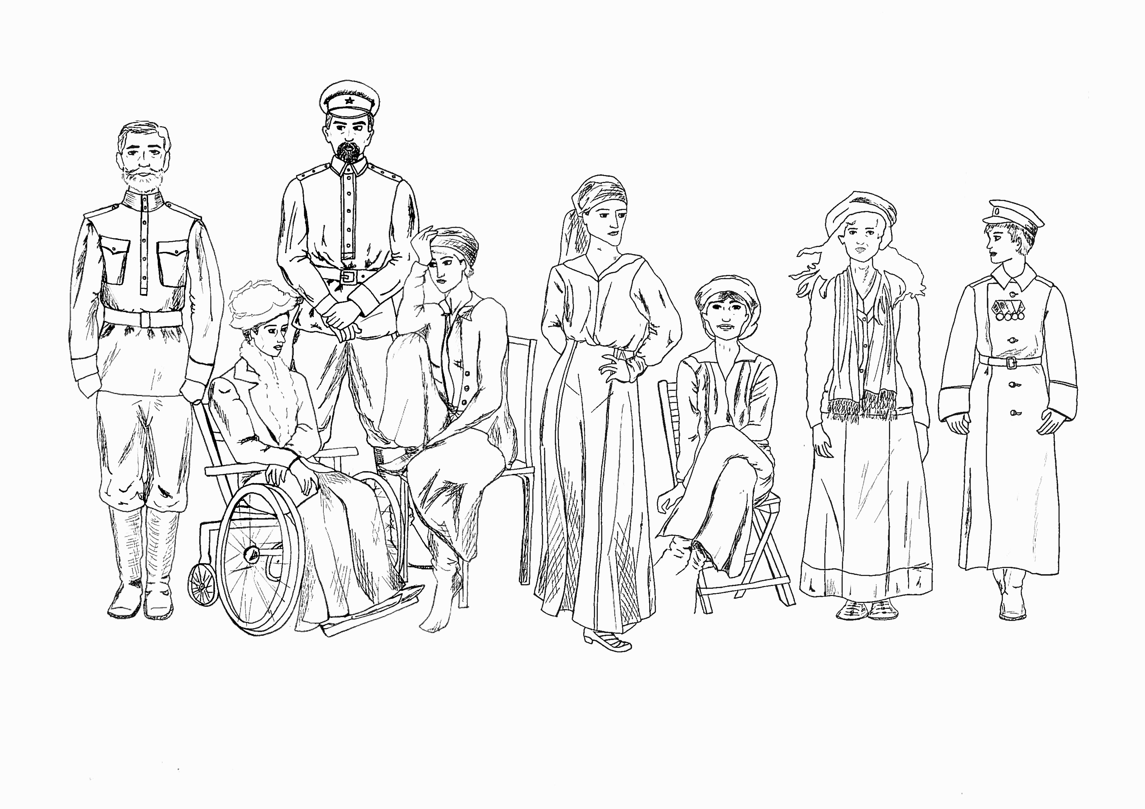 The Romanov's in Exile, 1918: sketch