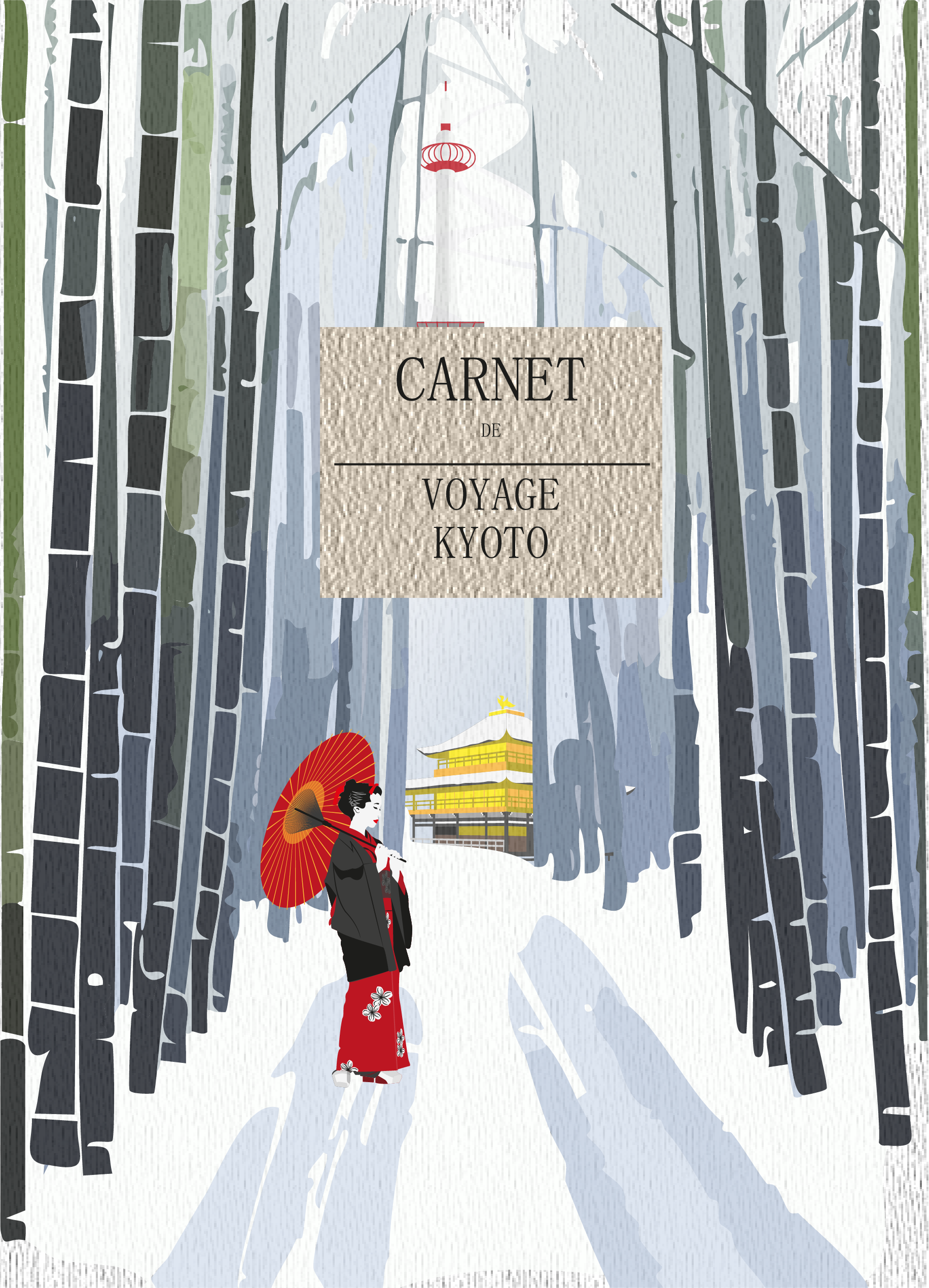 Carnet Voyange Kyoto - Illustration hivernale