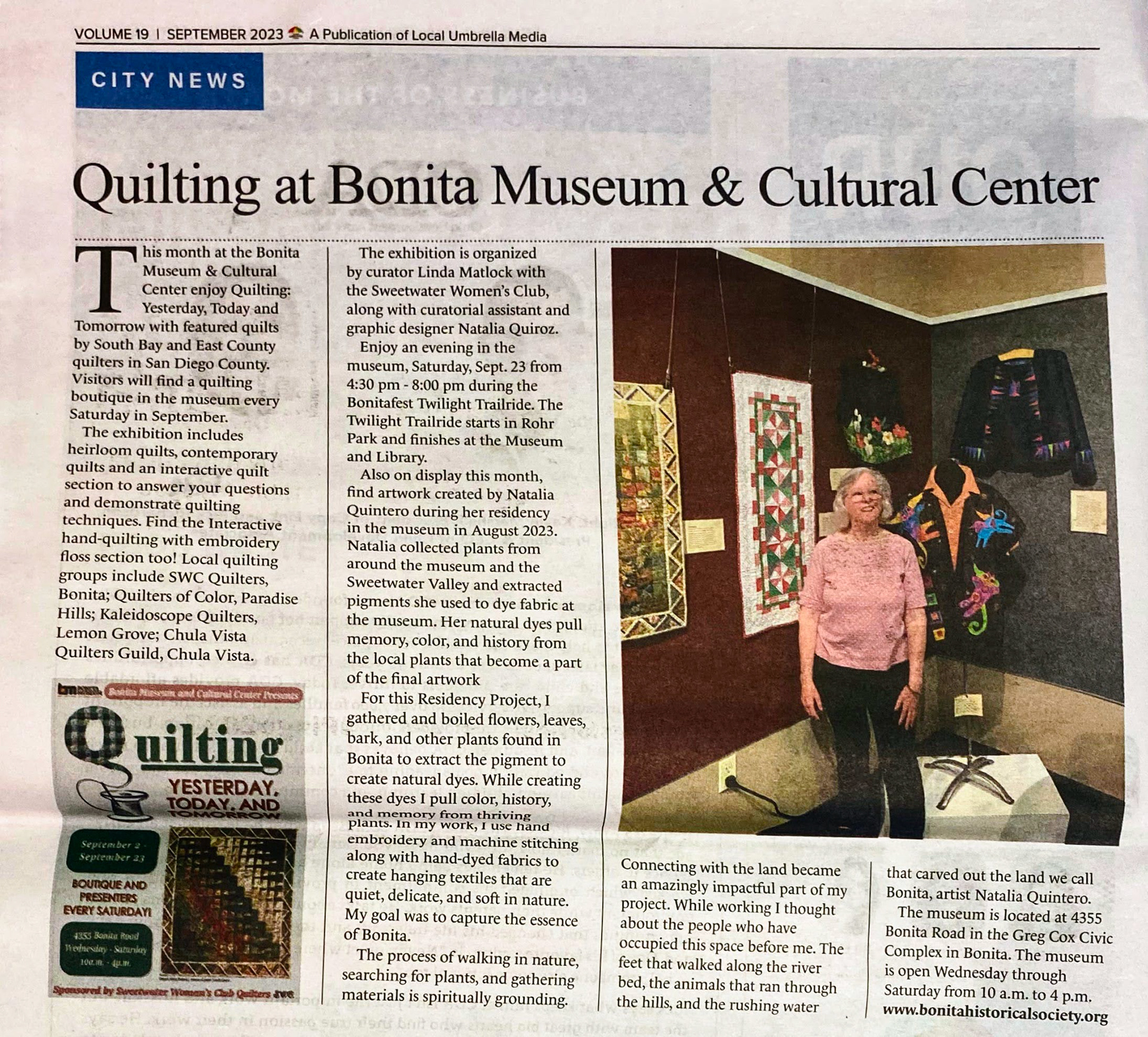 Bonita Museum, Curator Intern